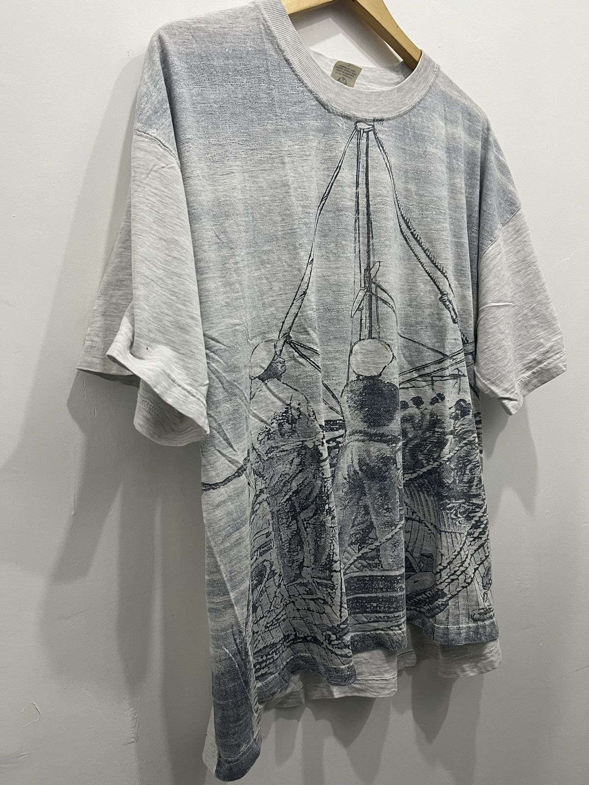 Vintage Milagosta Army Graphic Paint Short Sleeve Tees Size US L / EU 52-54 / 3 - 2 Thumbnail