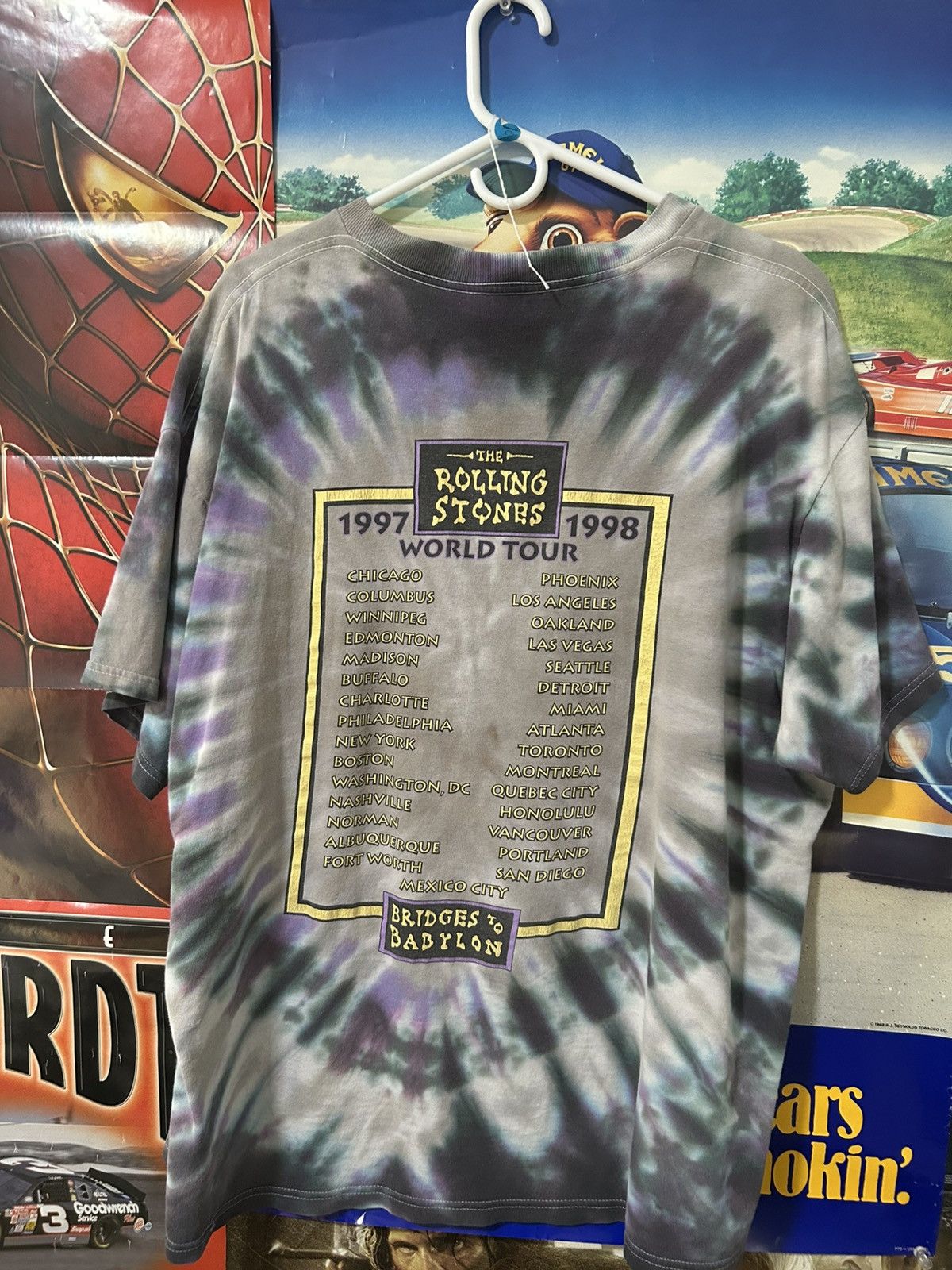Vintage Rolling Stones Bridges To Babylon 1997 World Tour Shirt Size US XL / EU 56 / 4 - 2 Thumbnail
