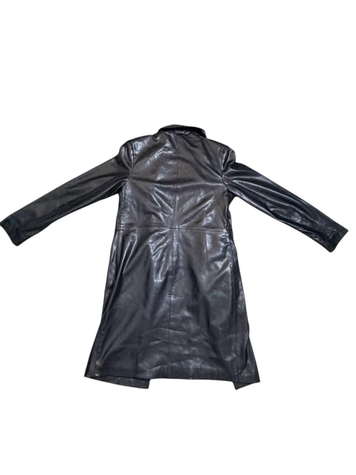 Abercrombie & Fitch Abercrombie & Fitch Vegan Leather Trench Coat Womens Size S / US 4 / IT 40 - 3 Thumbnail