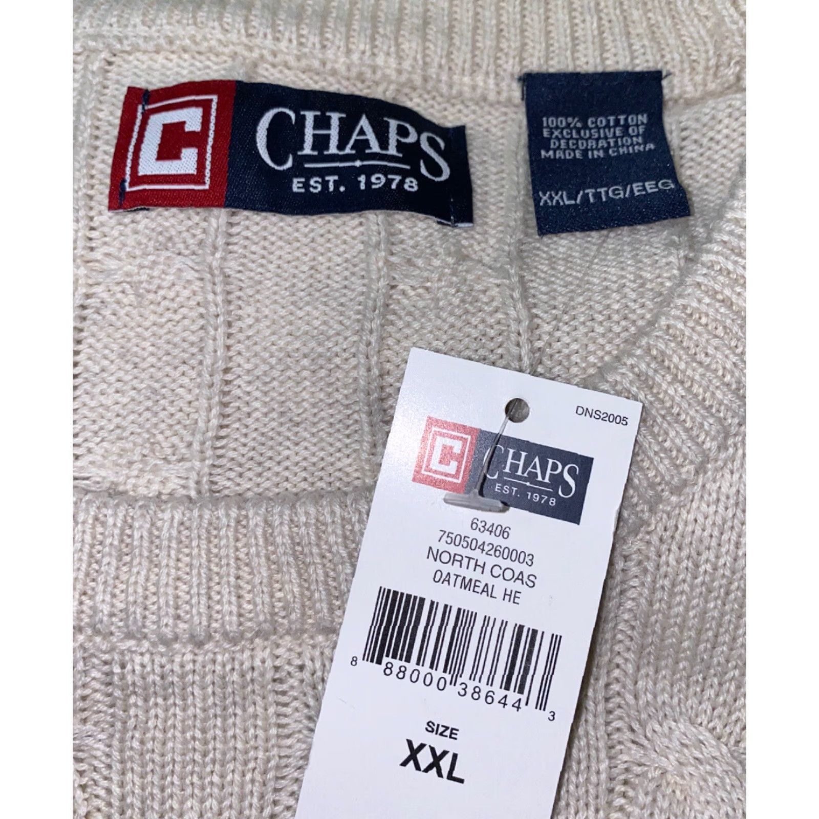 Chaps Chaps Sweater Beige Cotton Crewneck Size 2XL Men New Size US XXL / EU 58 / 5 - 5 Thumbnail