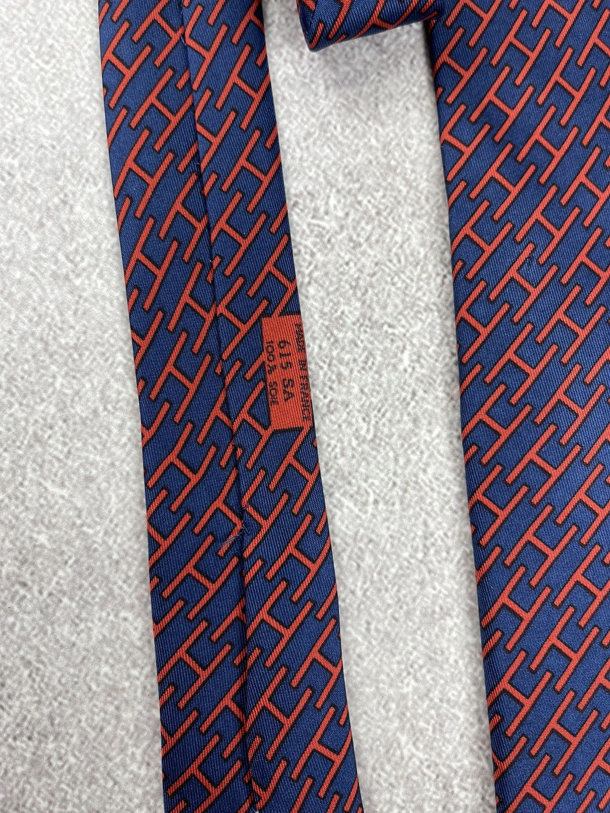 Hermes × Vintage Vintage Hermes Paris Monogram Silk Tie Size ONE SIZE - 5 Thumbnail