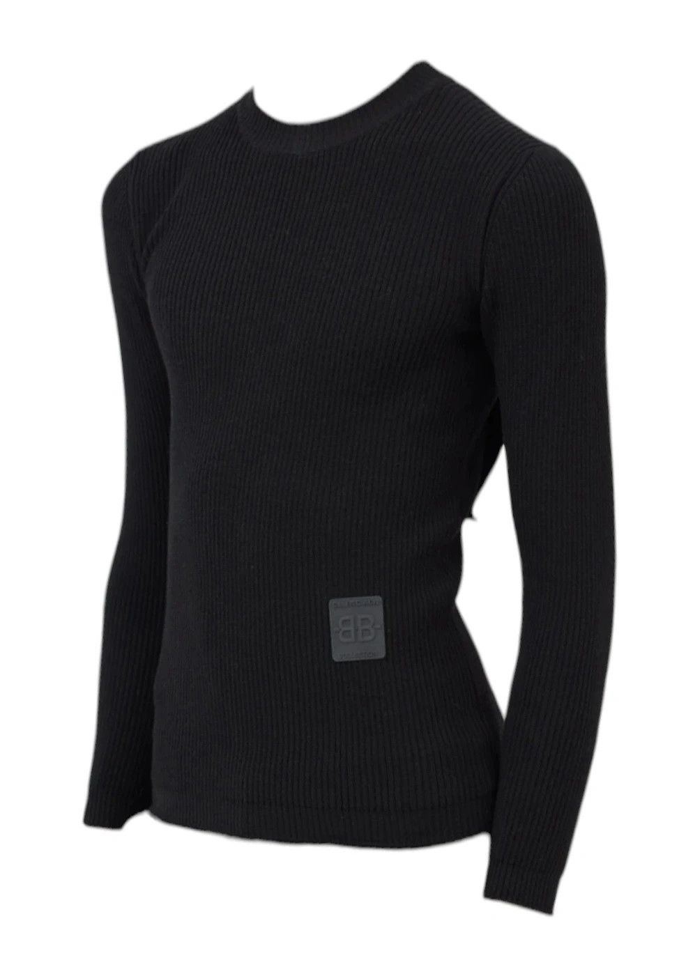 Balenciaga Ribbed Fitted Wool Jumper Size M / US 6-8 / IT 42-44 - 3 Thumbnail