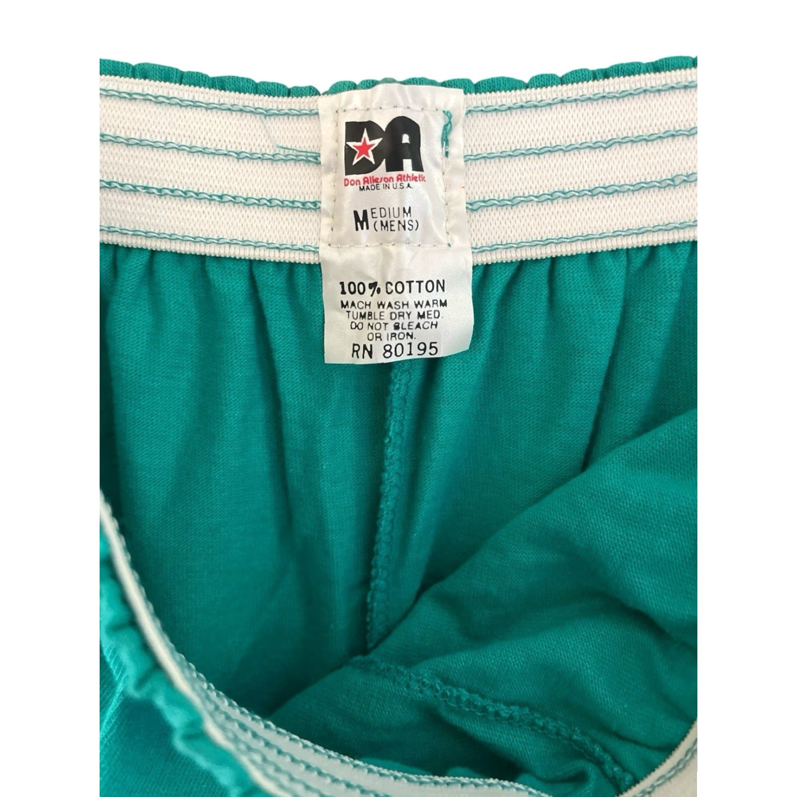 Vintage VINTAGE Alleson Athletic Sanitary Shorts Mens M Blue 90s Deadstock NWOT United States 100% Cotton Compression Athletic Shorts Mens Size US 31 - 2 Thumbnail