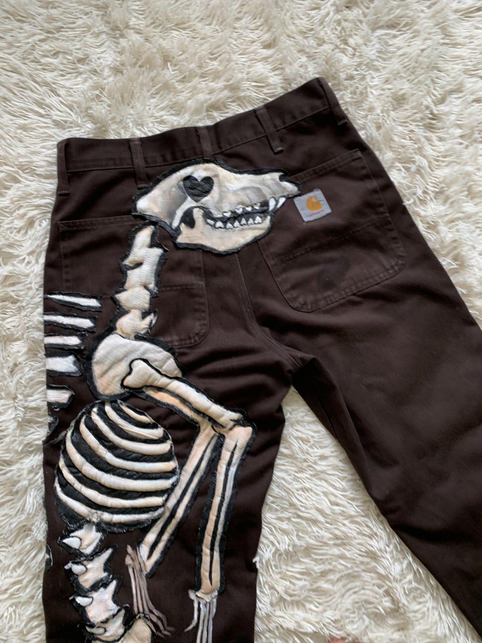 Carhartt Carhartt custom jeans "Bones" by Kirilyuk Ruslana Size US 28 / EU 44 - 2 Thumbnail