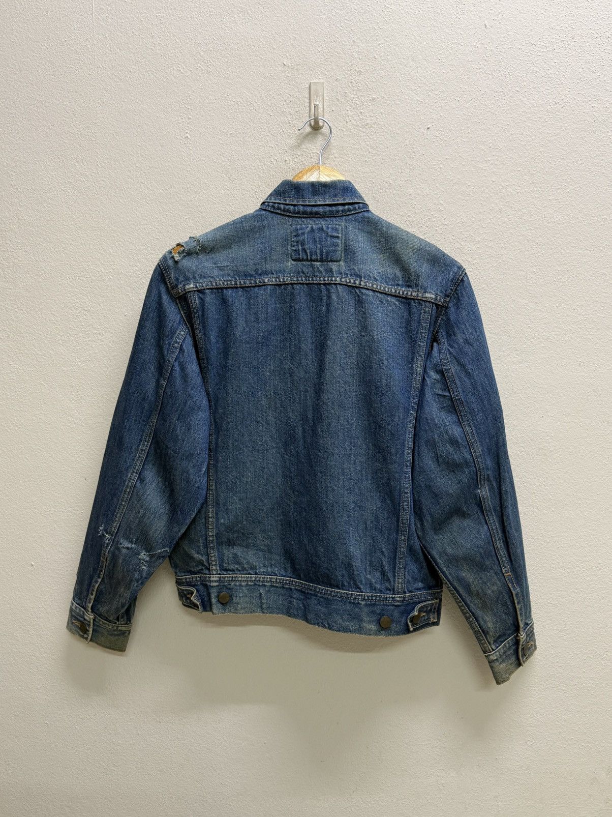 Edwin Vintage 80s Edwin Distressed Denim Trucker Jacket Jeans Size US S / EU 44-46 / 1 - 24 Thumbnail