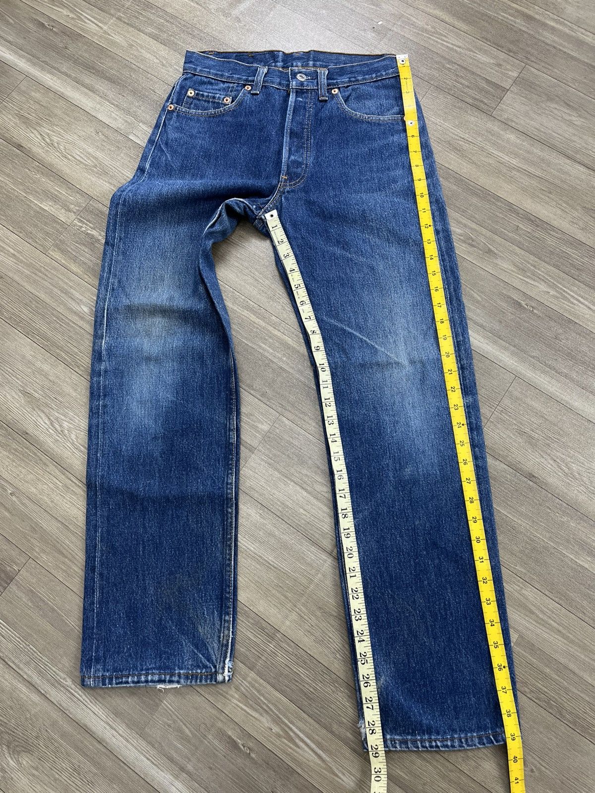 Levi's Vintage Clothing 🇺🇸1990s Vintage Levis 501XX 30x32 Straight Leg Blue Jeans Size US 29 - 21 Thumbnail