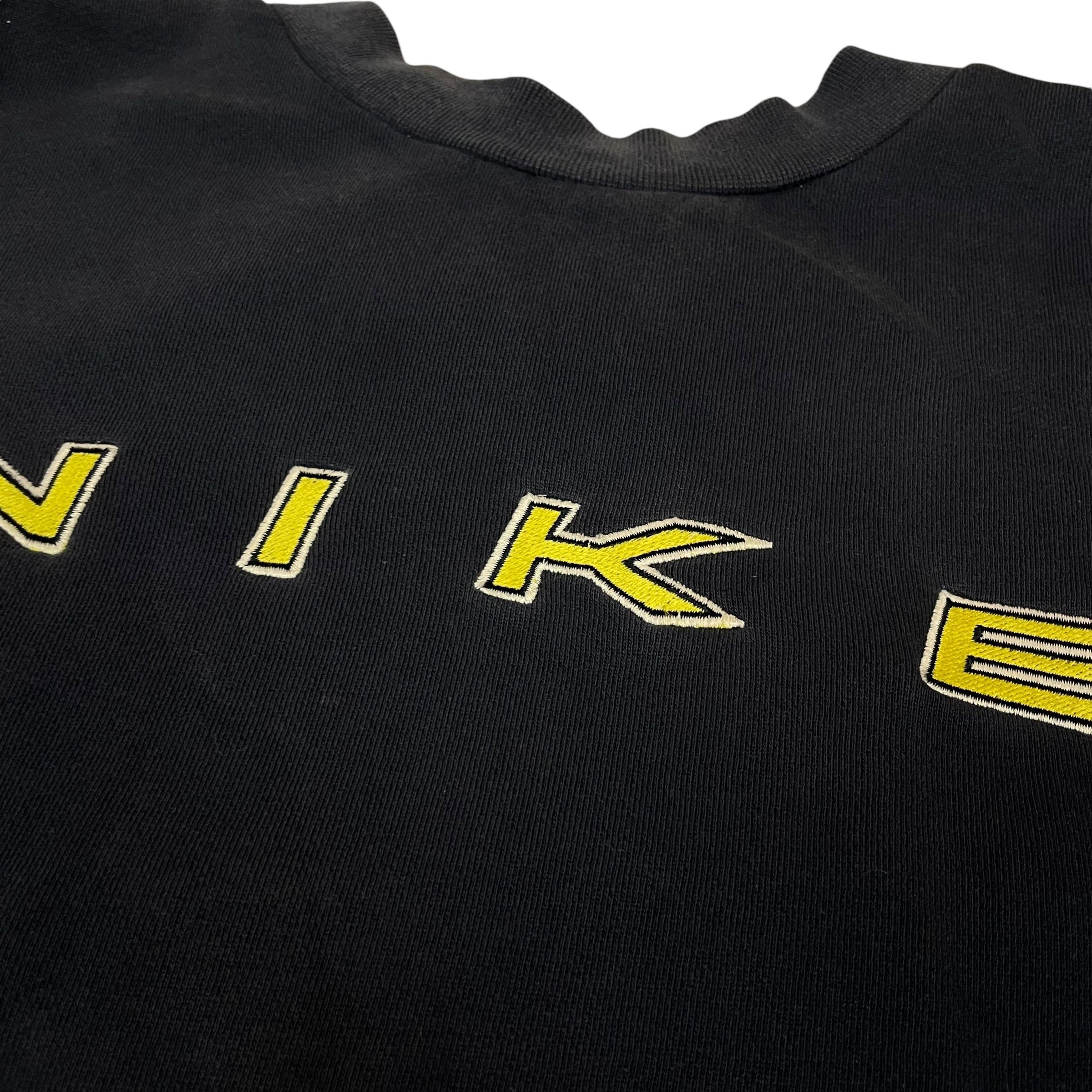 Nike × Vintage VTG Nike Men's Navy Spellout Crew Neck Pullover Sweatshirt L Size US L / EU 52-54 / 3 - 3 Thumbnail