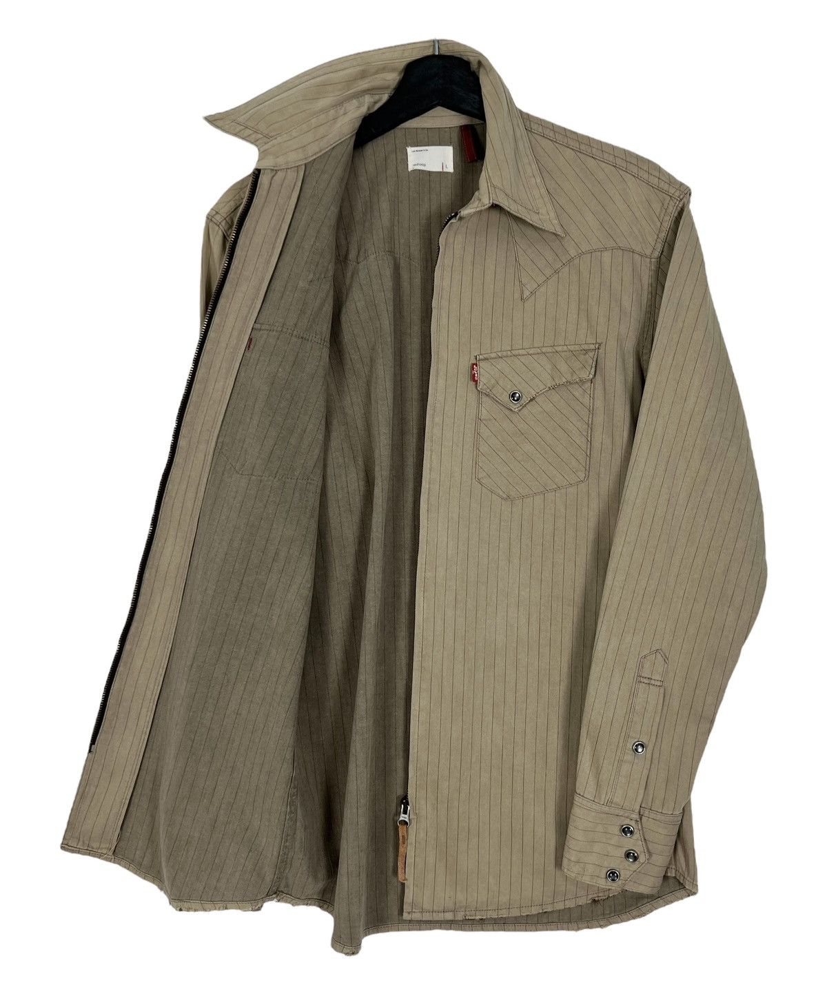 Levi's Vintage Distressed Levis Western Zipper Shirt Size US L / EU 52-54 / 3 - 3 Thumbnail