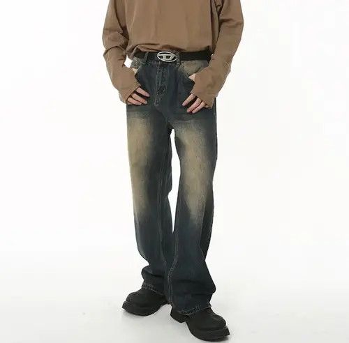 Japanese Brand Nozomi x Katou Washed vintage jeans + chain + belt set Size US 32 / EU 48 - 2 Thumbnail
