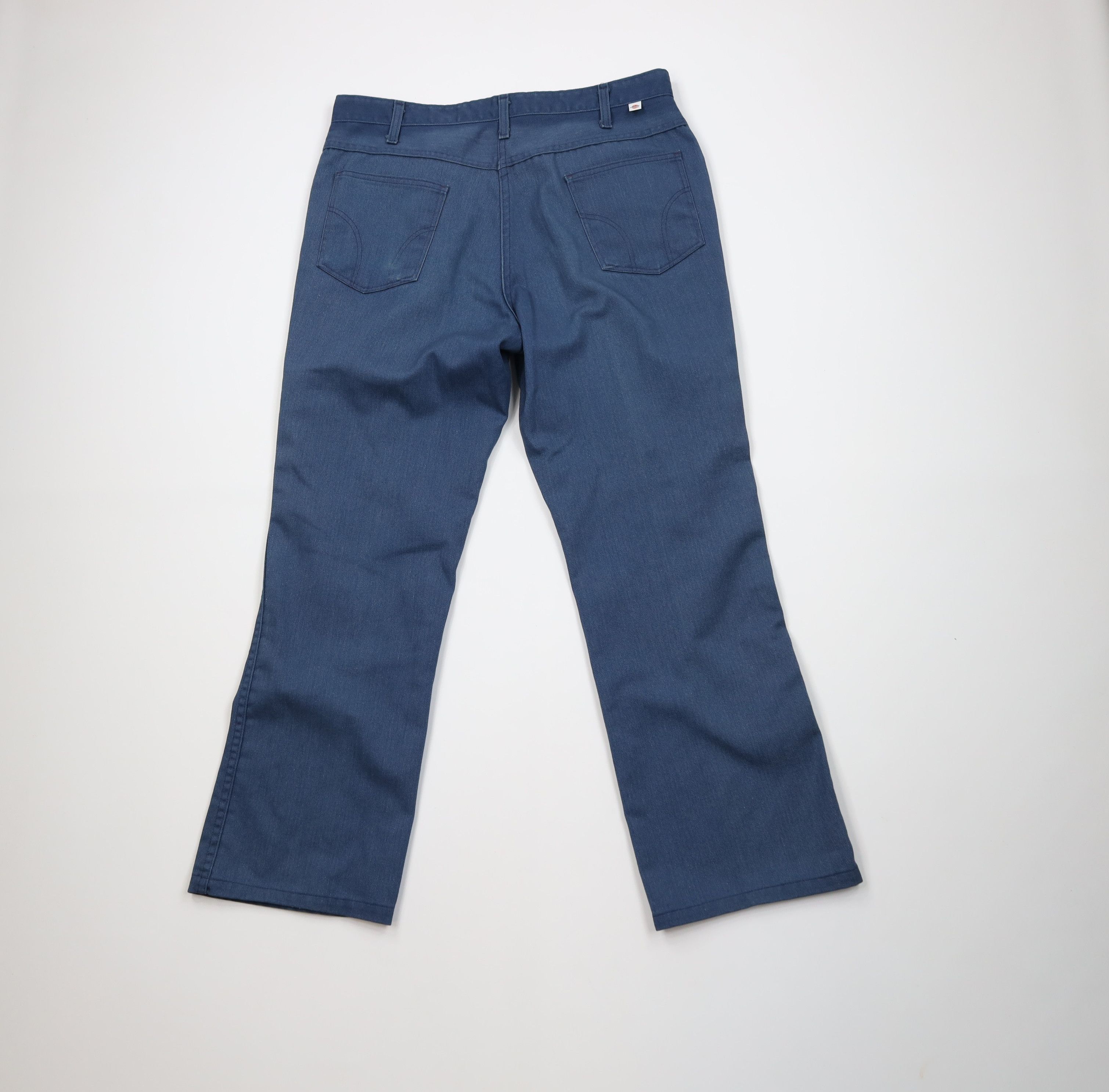 Dickies Vintage 70s Dickies Workwear Flared Wide Leg Pants Blue USA Size US 36 / EU 52 - 9 Thumbnail