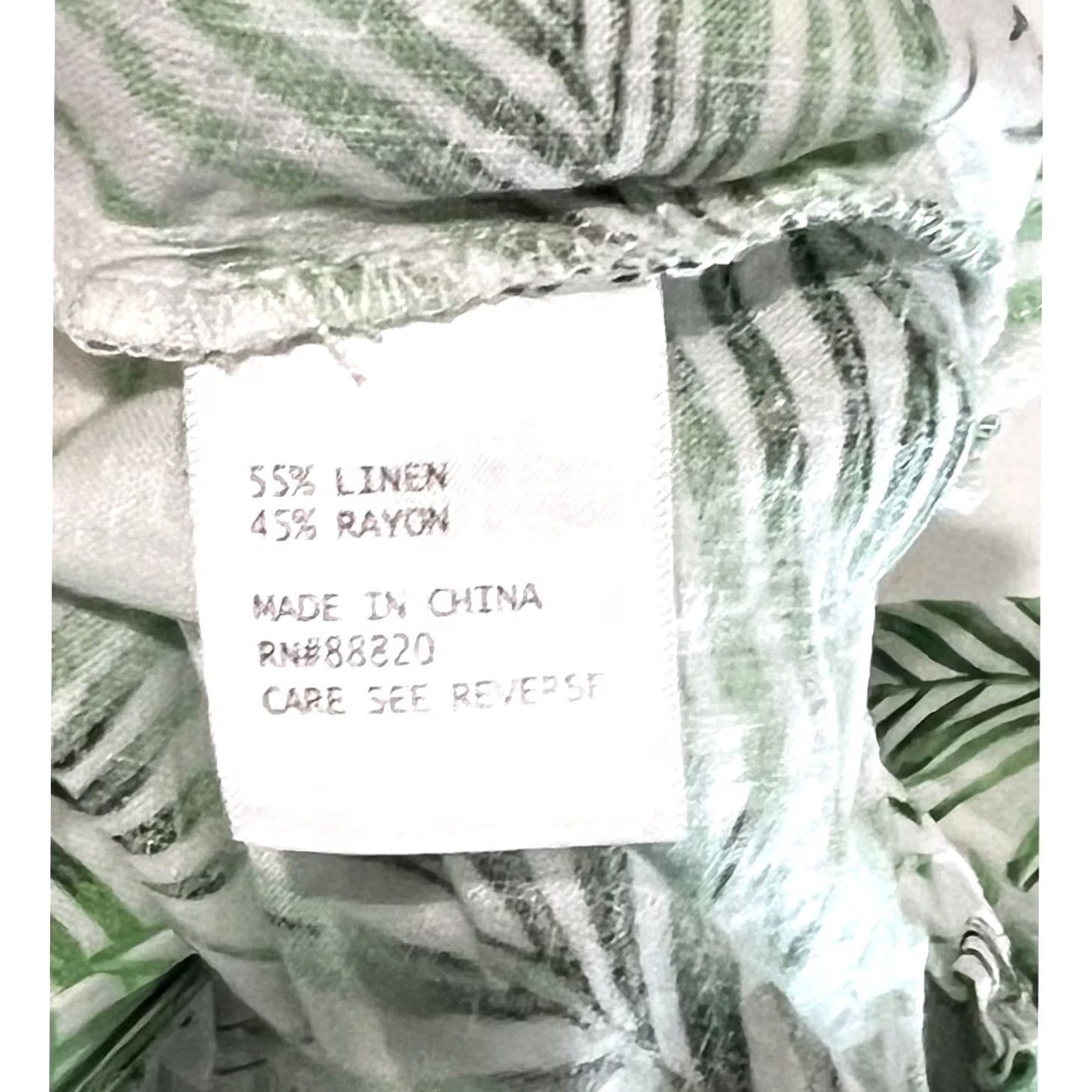 Vintage VINTAGE Sigrid Olsen Shorts Linen Blend Palm Print Tropical High Rise Pockets Sz S Womens Green 14.5" Waist 11.5" Rise Size 28" / US 6 / IT 42 - 7 Thumbnail