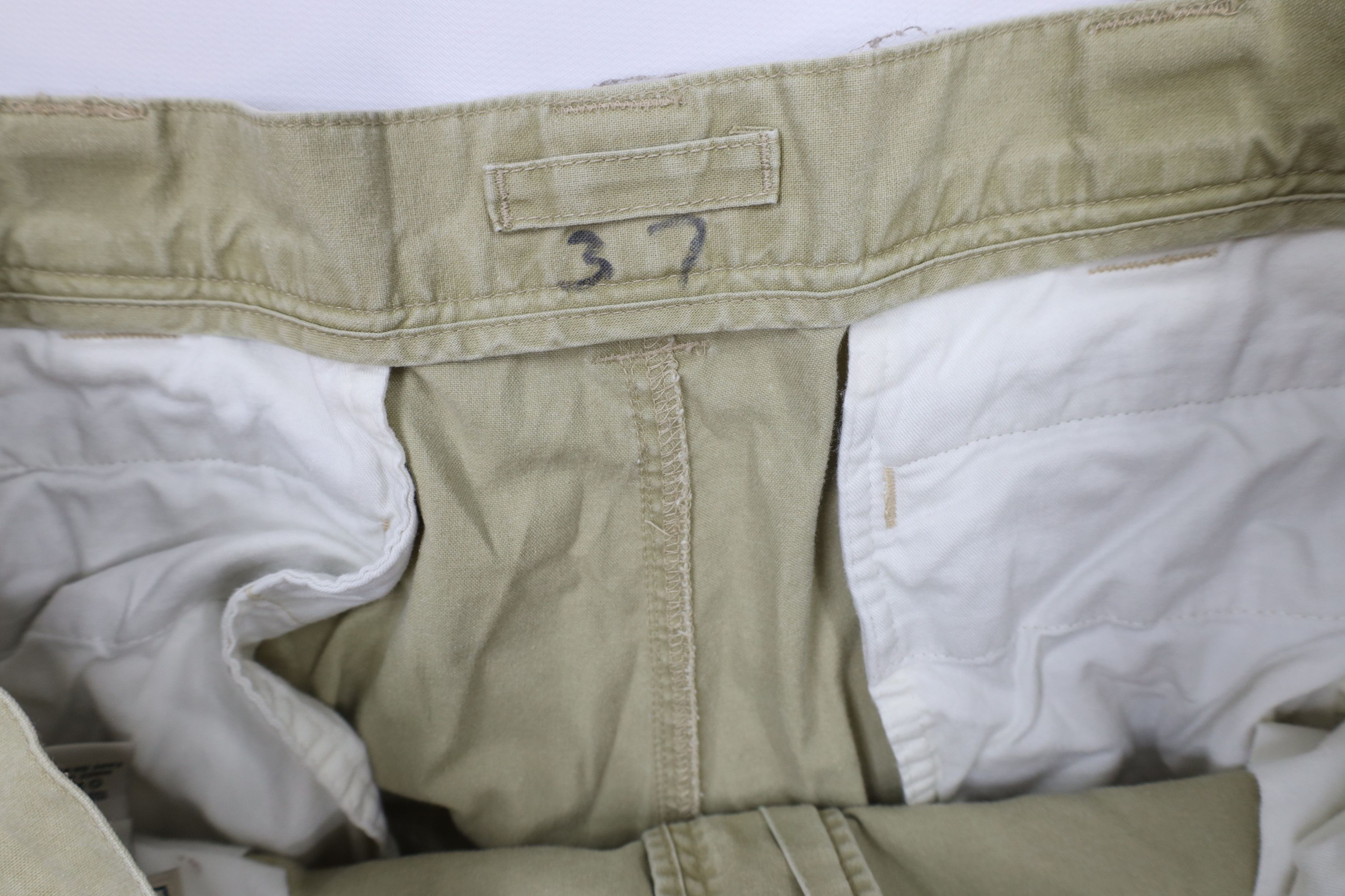 L.L. Bean × Vintage Vintage LL Bean Stonewash Wide Leg Cargo Pants Beige Cotton Size US 37 - 9 Thumbnail