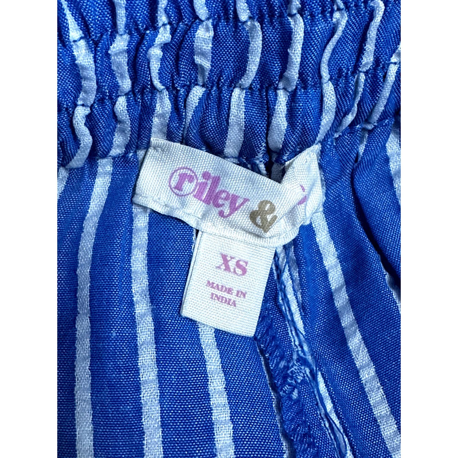 Other Riley & Rae Shorts Elastic Waist Striped Blue/White W XS NWT Size 26" / US 2 / IT 38 - 9 Thumbnail
