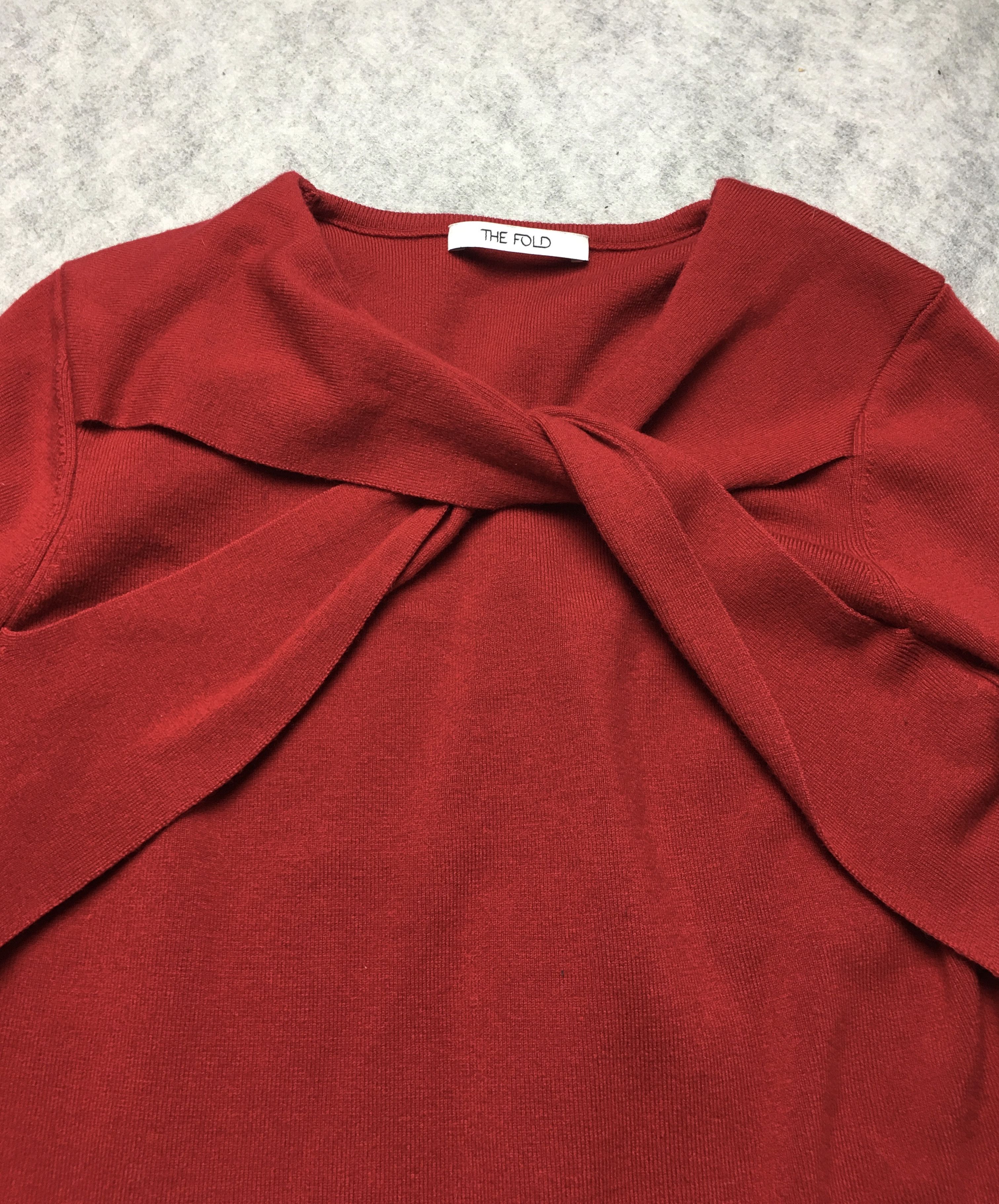 Other THE FOLD London 3/4 Sleeves Knit Red Top Sweater Size M Size M / US 6-8 / IT 42-44 - 6 Thumbnail