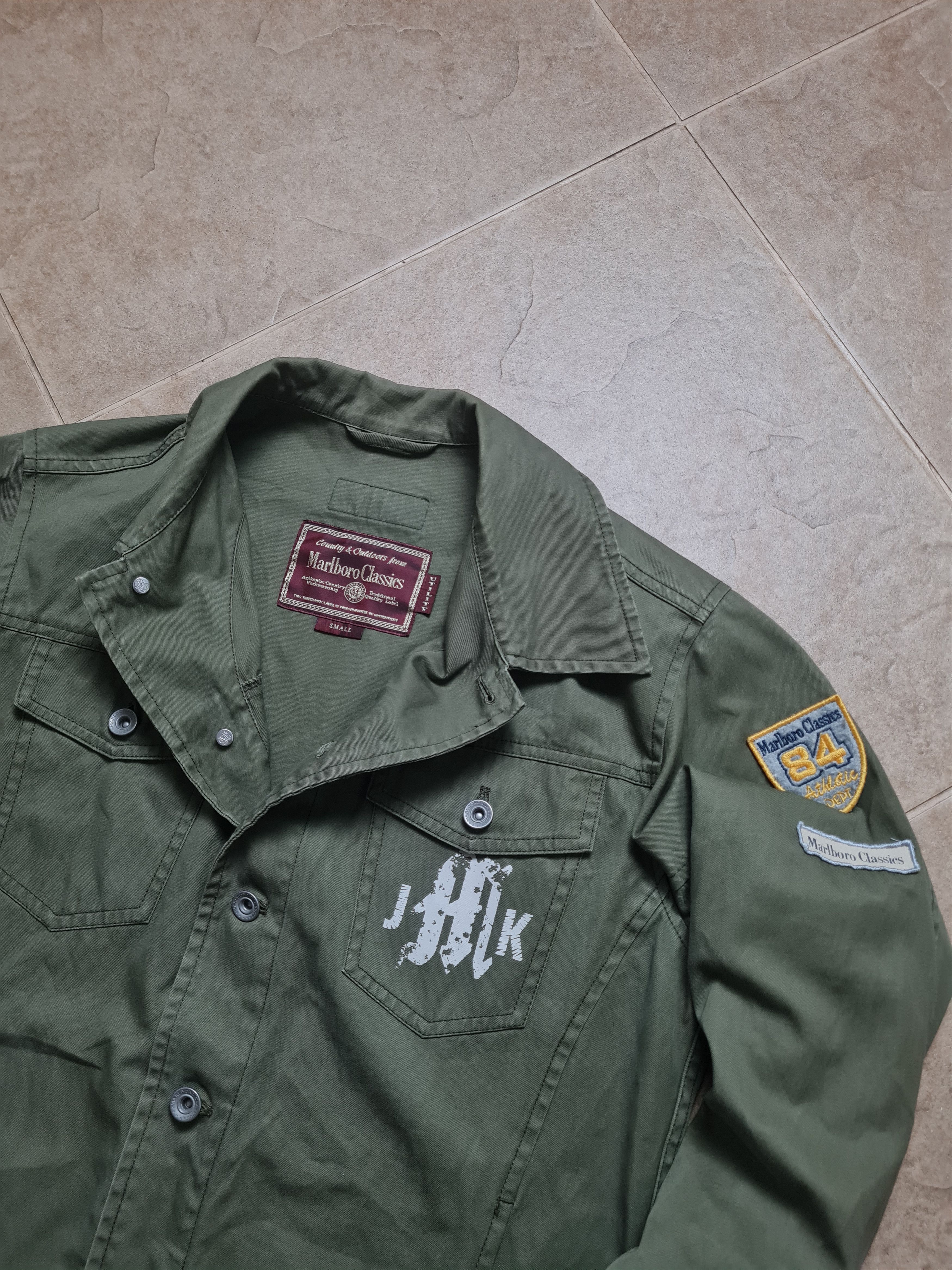 Marlboro Vintage rare military jacket Denim 90s Marlboro ARMY USA Size US S / EU 44-46 / 1 - 19 Thumbnail