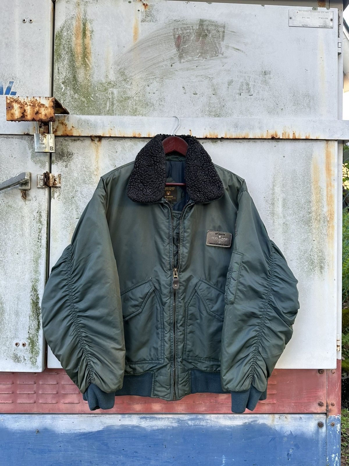 Vintage 🪖Vintage Faded US ARMY MEN’S Flying Bomber Jacket Size US XL / EU 56 / 4 - 1 Thumbnail