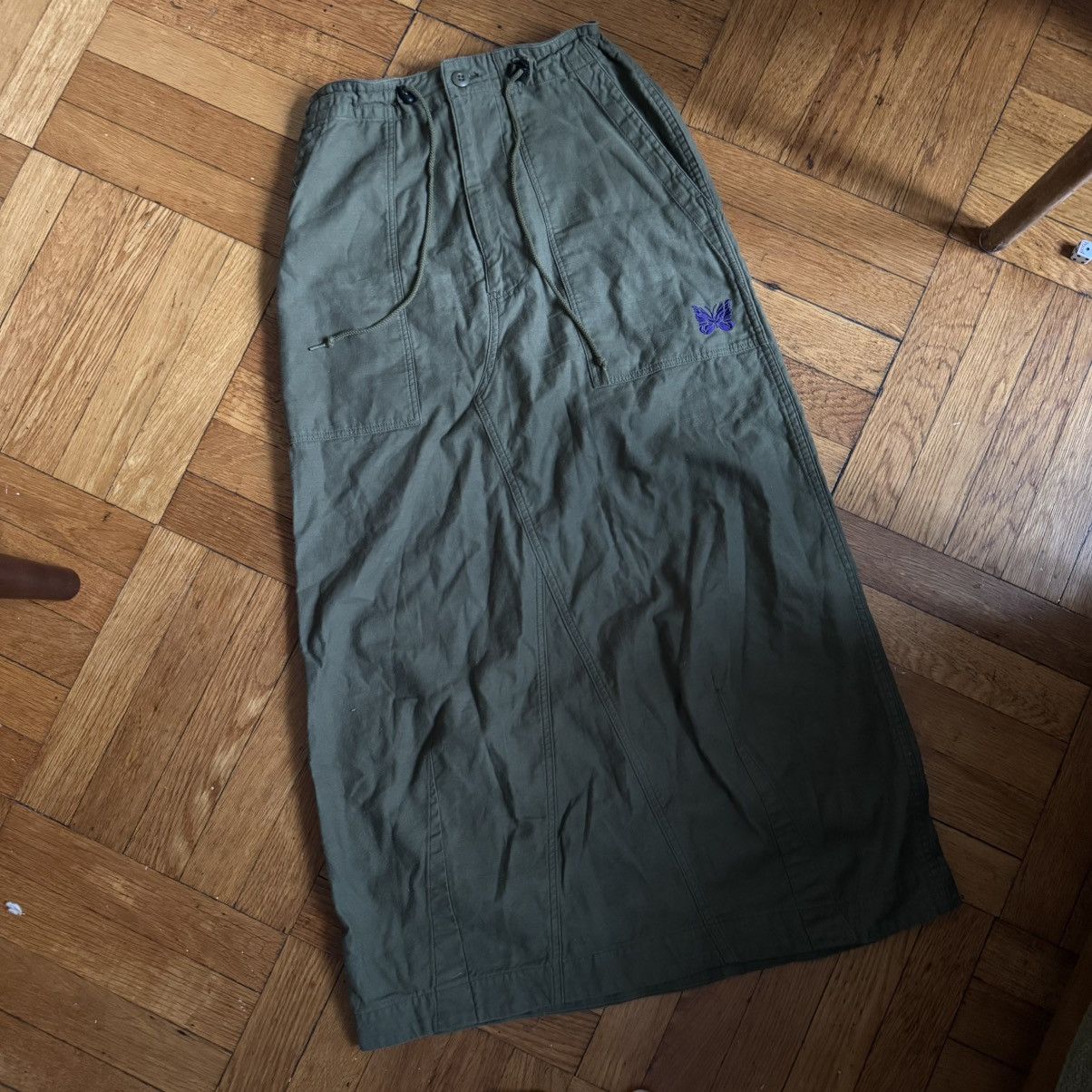 Needles Khaki fatigue midi skirt Size 26" / US 2 / IT 38 - 4 Thumbnail