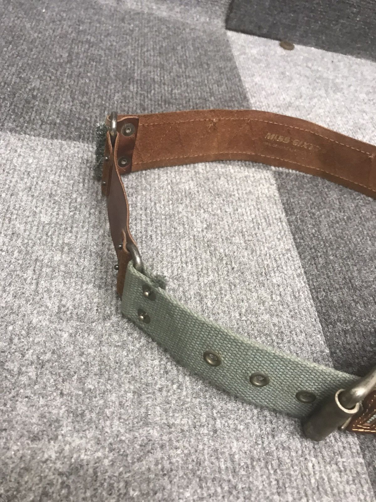 Miss Sixty MISS SIXTY Hybrid Leather Canvas Belt Size ONE SIZE - 4 Thumbnail