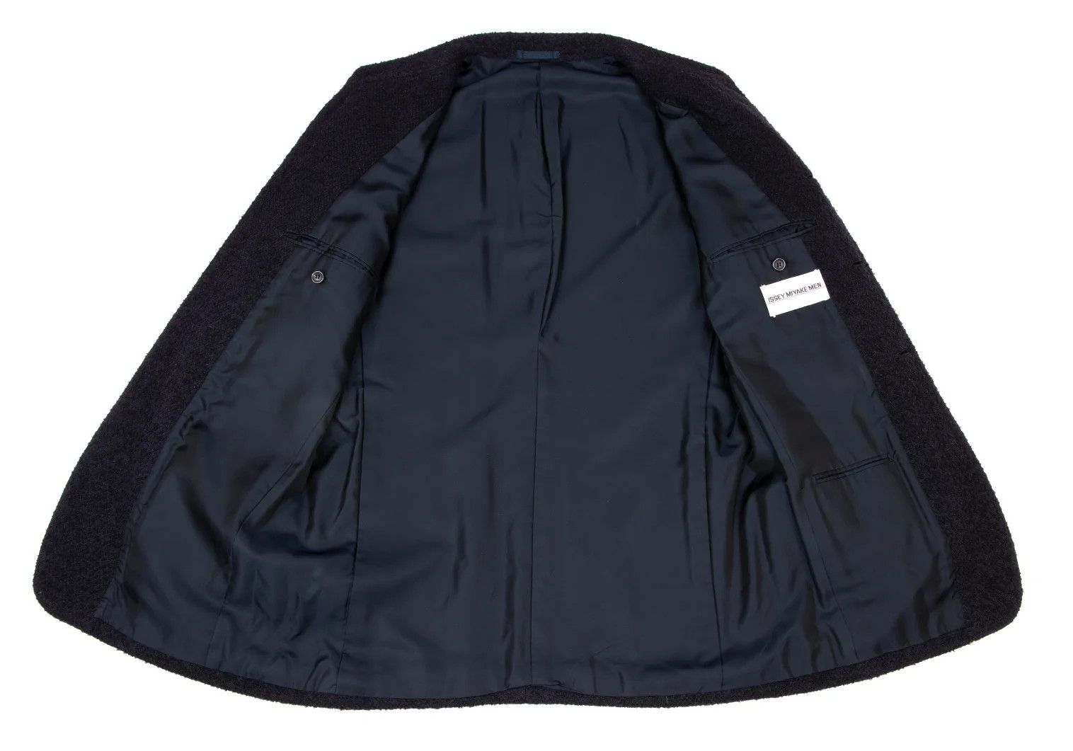 Issey Miyake Wool Pilling Design Stand Collar Jacket in Dark Purple M Size US M / EU 48-50 / 2 - 12 Thumbnail