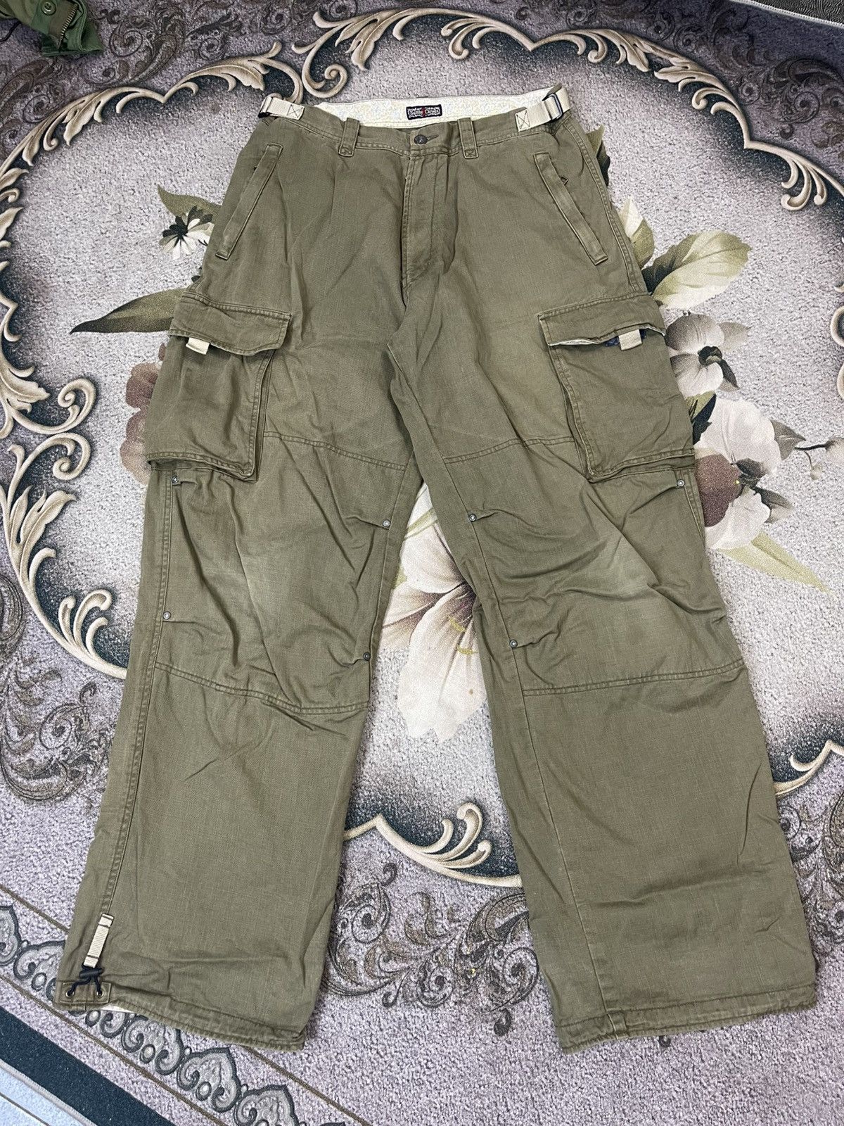 Japanese Brand Sunny Clouds Cargo Pant Green Military Colour Size US 33 - 1 Thumbnail