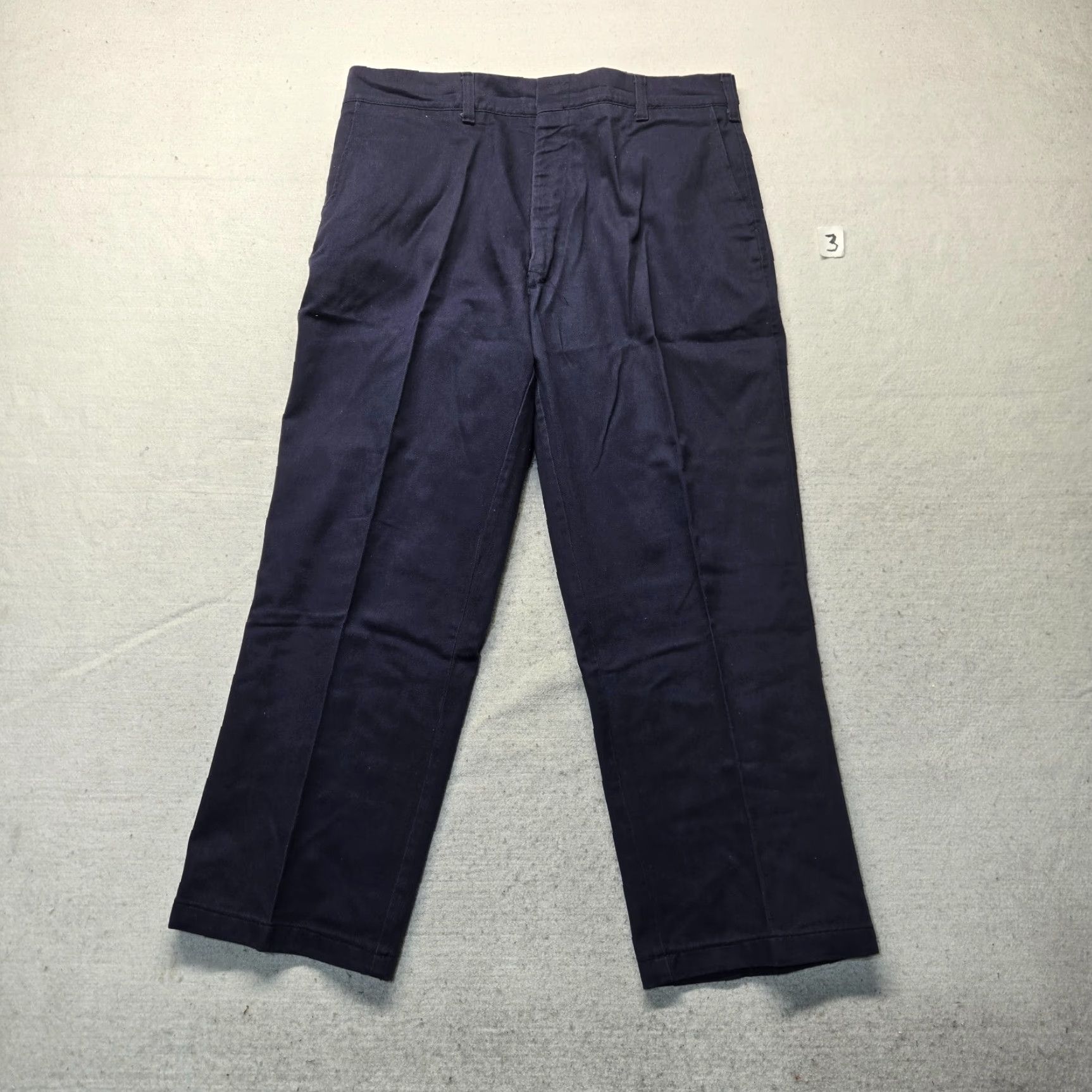 Vintage TOPPS Fire Resistant Safety Apparel Navy Blue Work Pants Adult Men's 38 x 30 - Pants, Mens, 38x30, Navy, Fire Resistant, TOPPS, Chino, Regular Fit Size US 38 / EU 54 - 2 Thumbnail