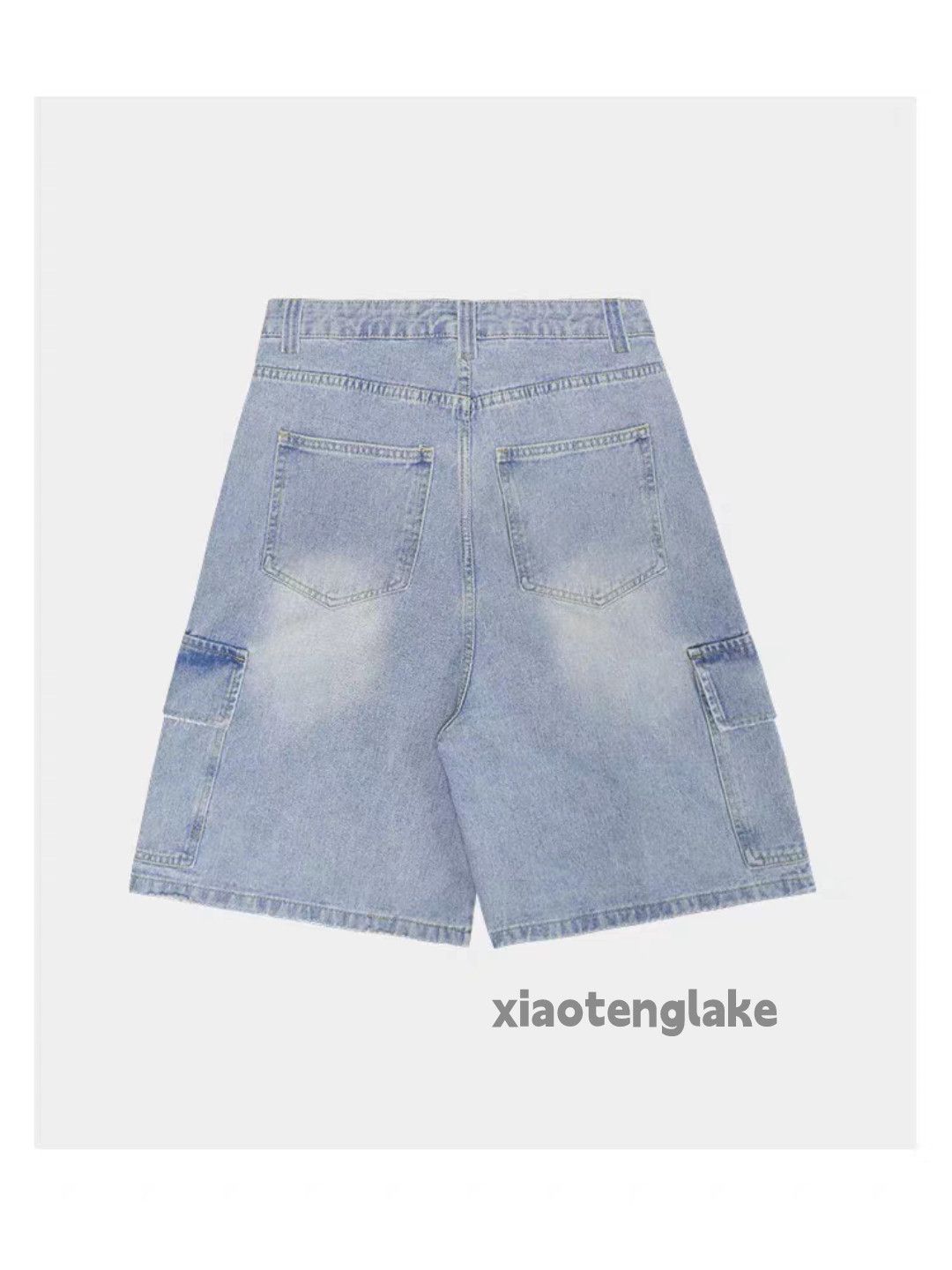 Designer Unisex washed retro y2k loose baggy hiphop shorts Size US 32 / EU 48 - 5 Thumbnail