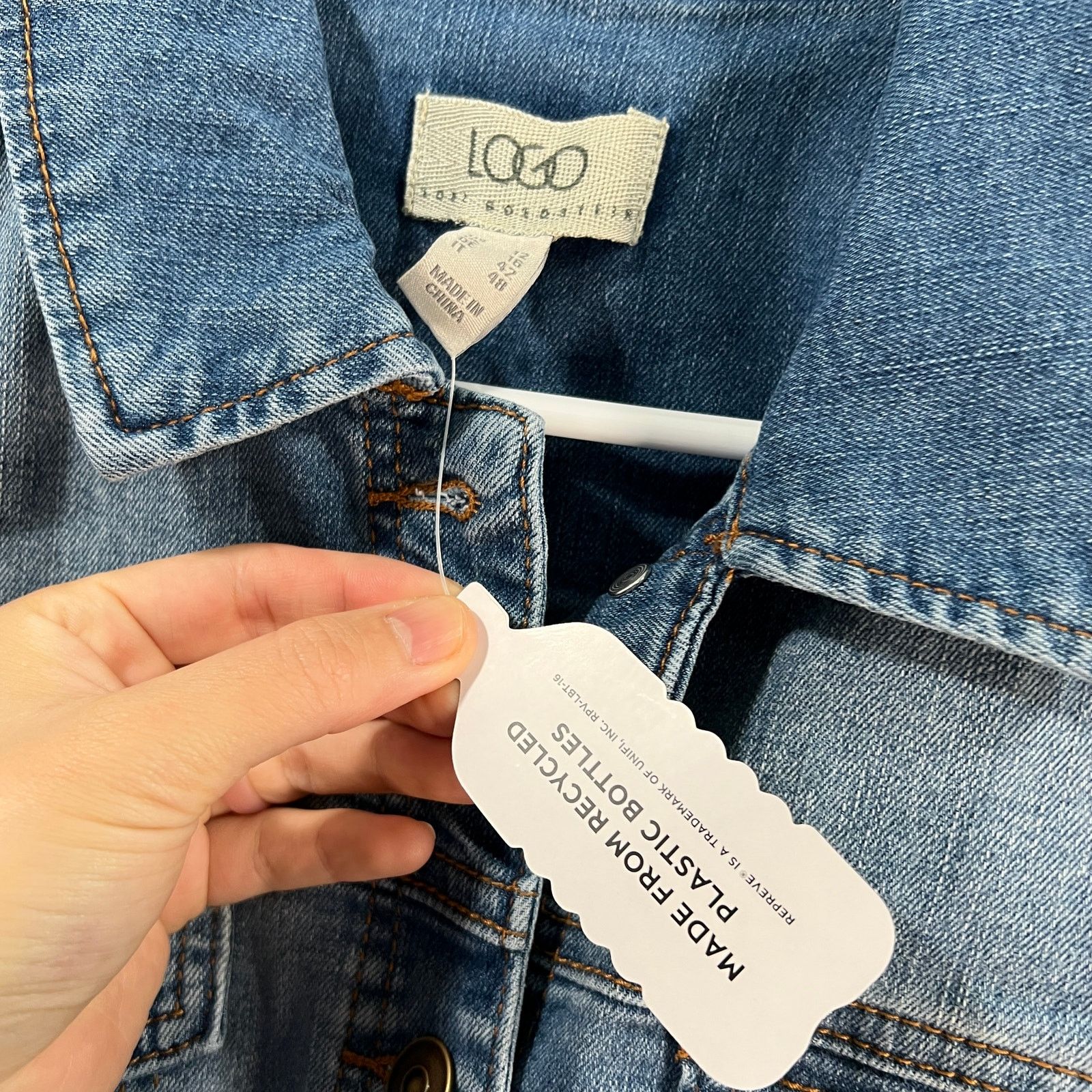 Other LOGO by Lori Goldstein Jeans Jacket Womens Size XL / US 12-14 / IT 48-50 - 3 Thumbnail