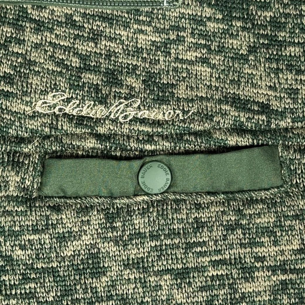 Eddie Bauer VINTAGE Eddie Bauer Sweater Shirt Mens Large Brown Green Fleece 1/4 Zip Pullover Camouflage Logo Pockets Fall Winter Casual Travel Size US L / EU 52-54 / 3 - 4 Thumbnail