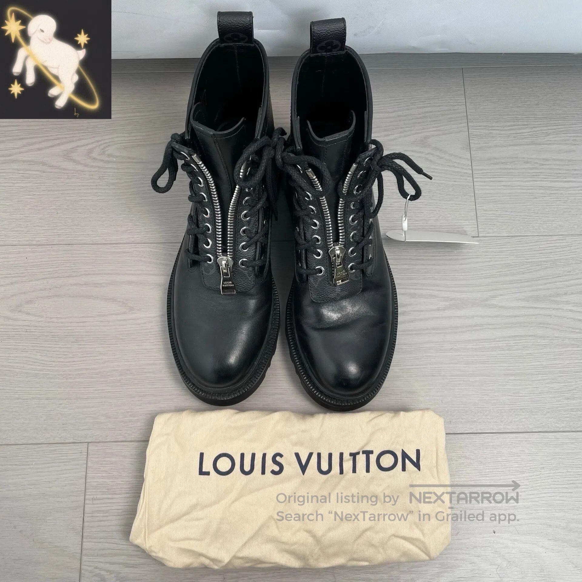 Louis Vuitton Louis Vuitton Black silver buckle leather shoes| Size US 6.5 / EU 39-40 - 1 Thumbnail