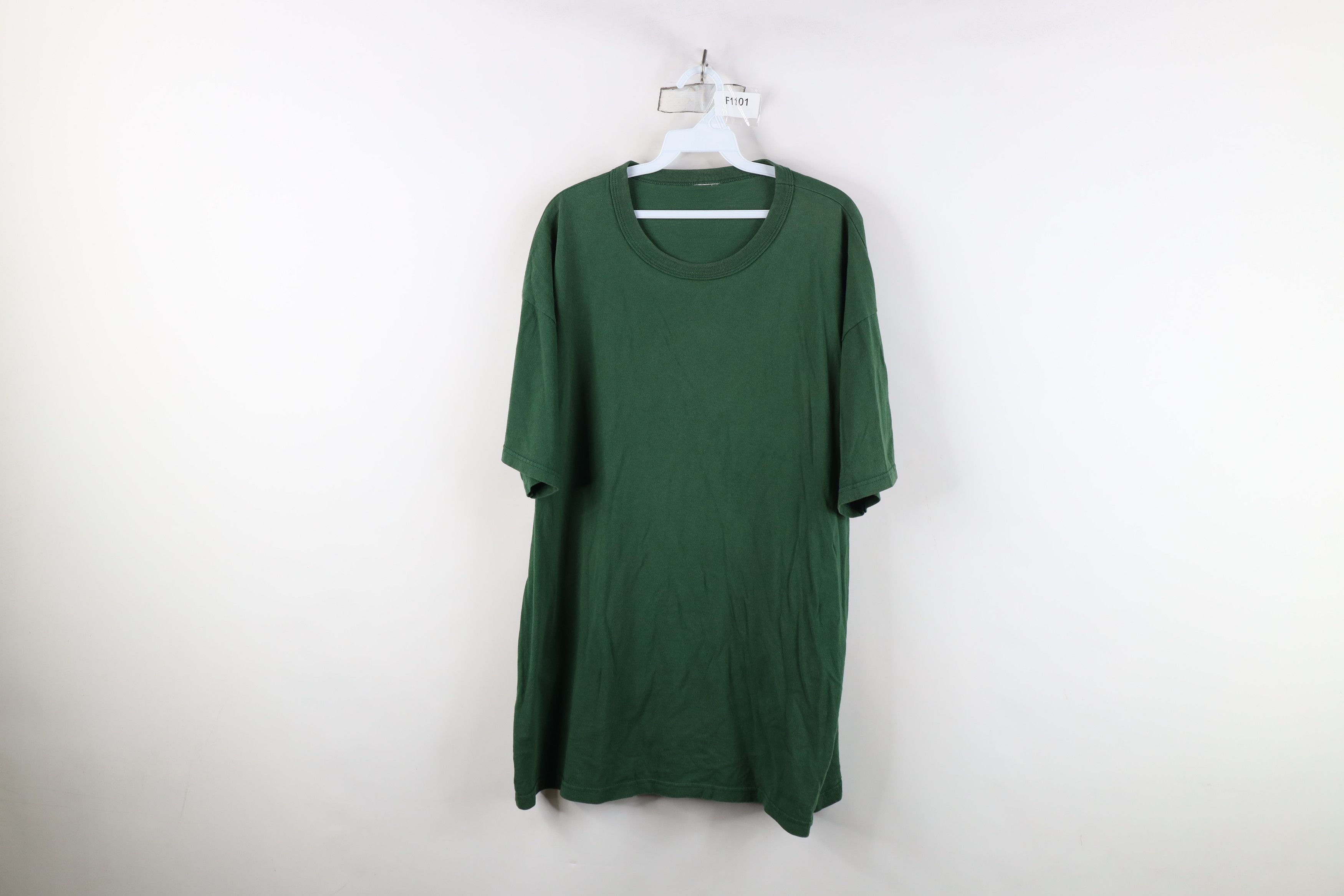 Vintage Vintage 90s Streetwear Cotton Short Sleeve T-Shirt Green Size US XXL / EU 58 / 5 - 1 Thumbnail
