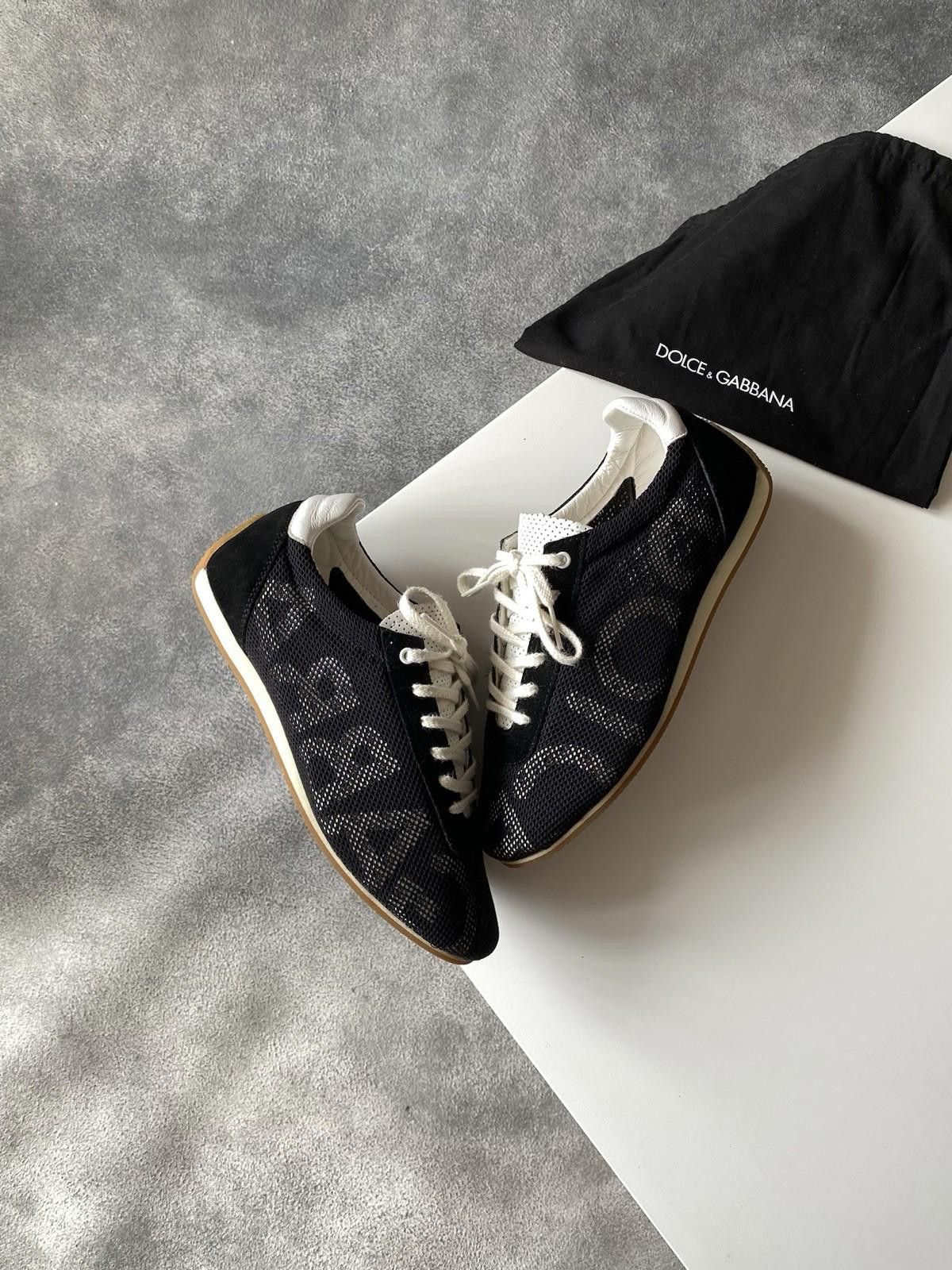 Dolce & Gabbana Dolce&Gabbana Thailandia Mirror Logo Suede Sneakers Size US 7.5 / IT 37.5 - 7 Thumbnail