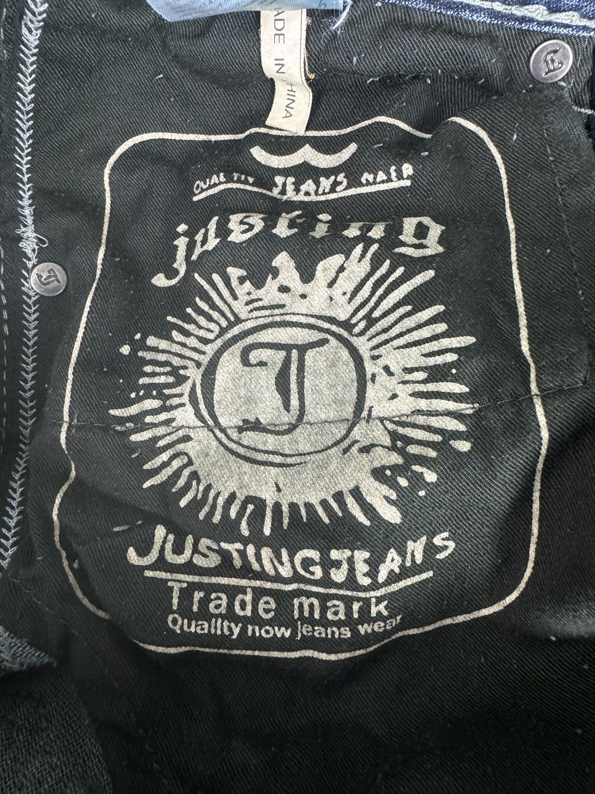 Affliction Vintage Y2K Opium Faded Electric Style Justing Denim Jeans Size US 30 / EU 46 - 14 Thumbnail