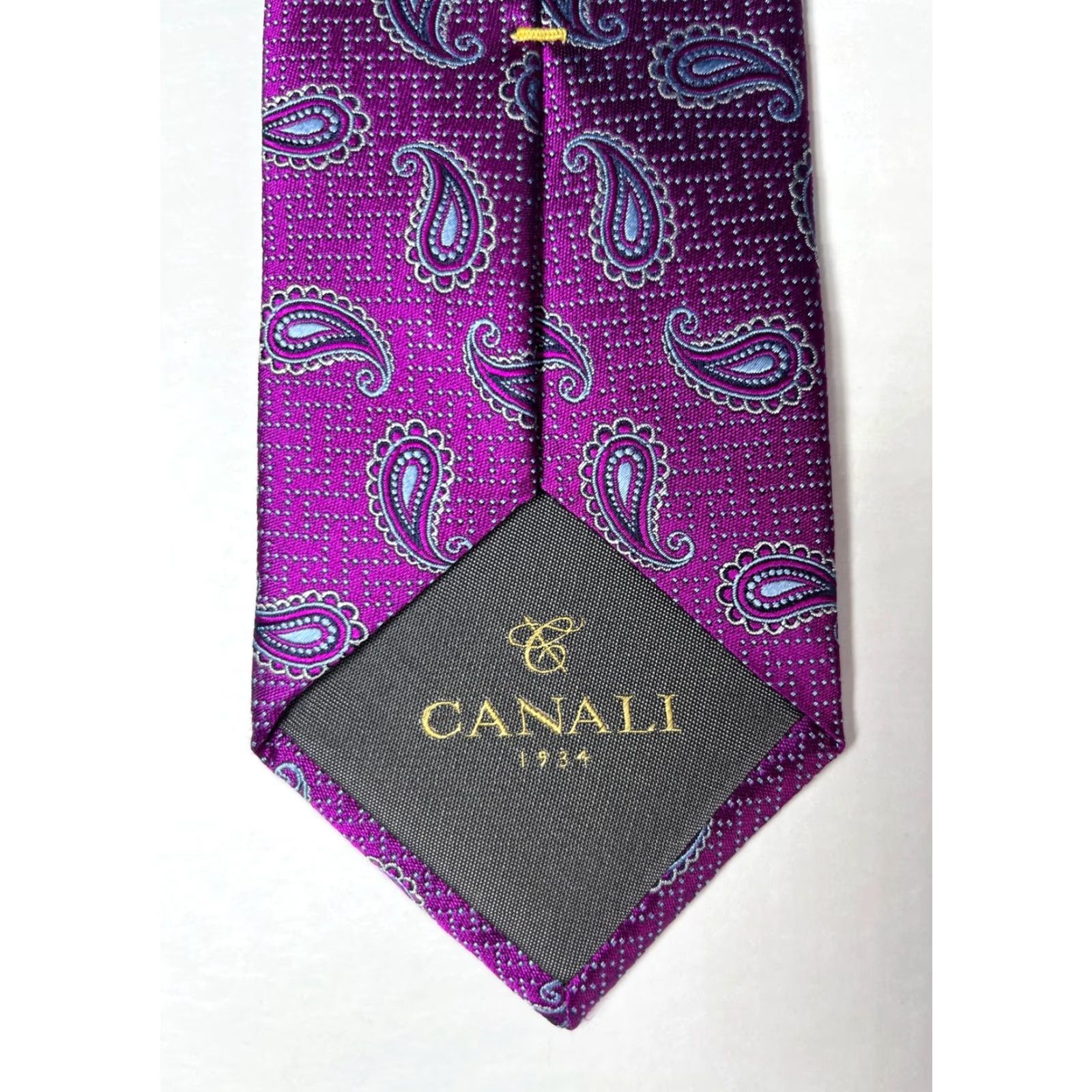 Canali VINTAGE Canali Paisley Silk Tie Pink Made in Italy Mens Shirt? Size ONE SIZE - 7 Thumbnail