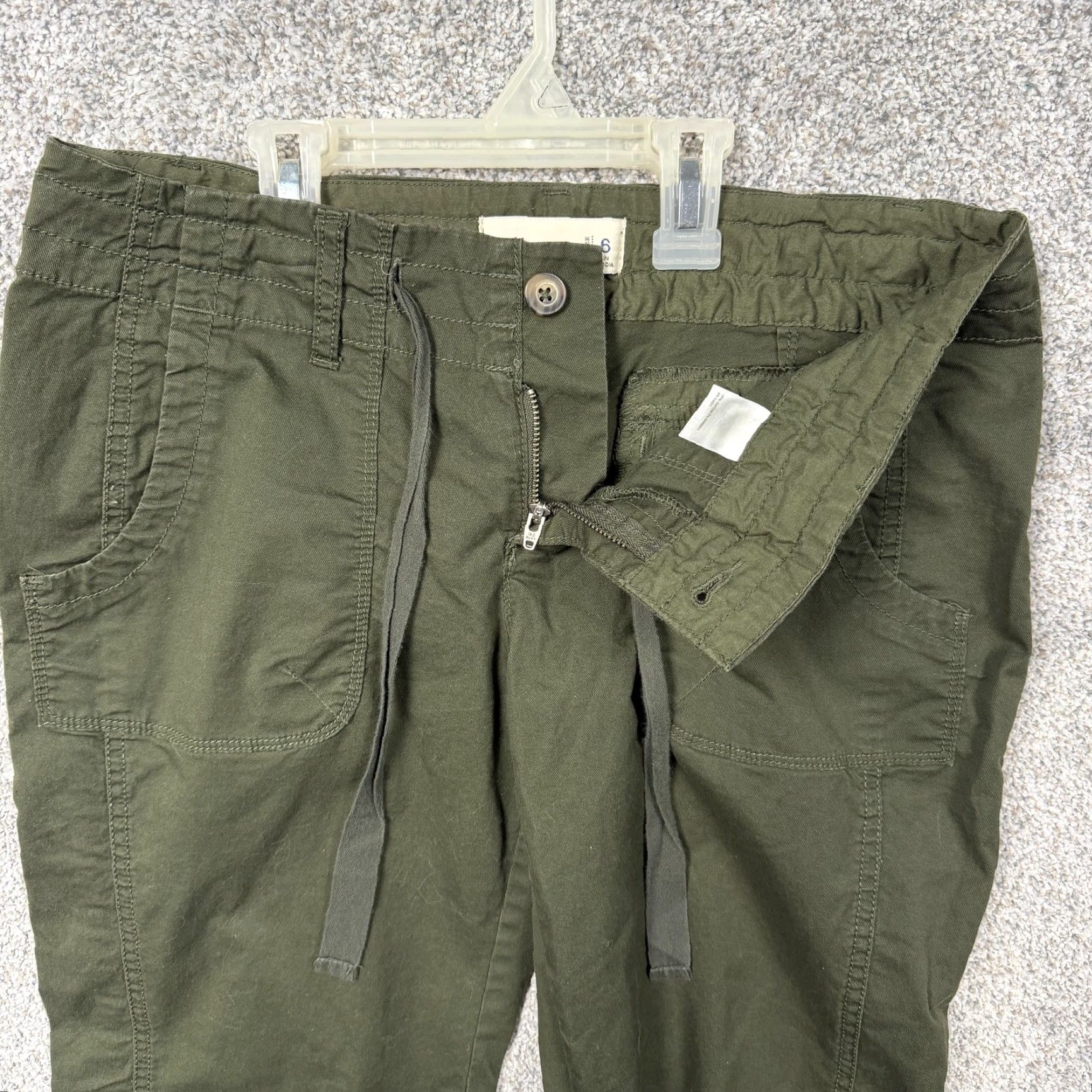 Old Navy Old Navy Pants Women 6 Green Twill Straight Leg Utility Casual Gorpcore Military Size 28" / US 6 / IT 42 - 6 Thumbnail