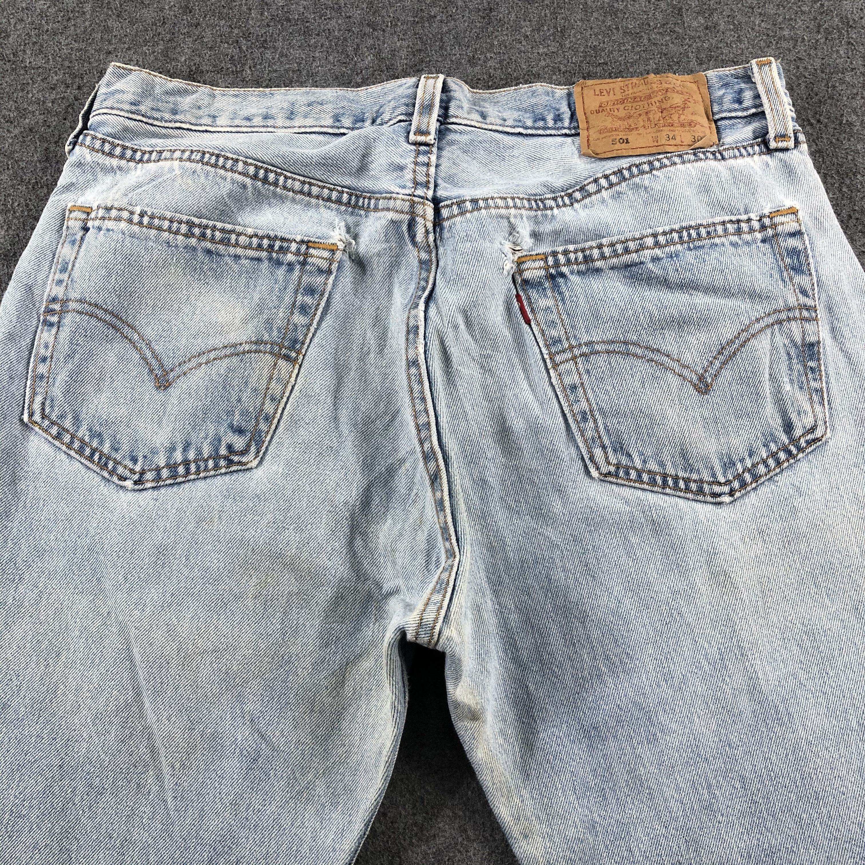 Levi's Vintage Blue Wash Levis 501 Jeans-J2556 Size US 32 / EU 48 - 4 Thumbnail