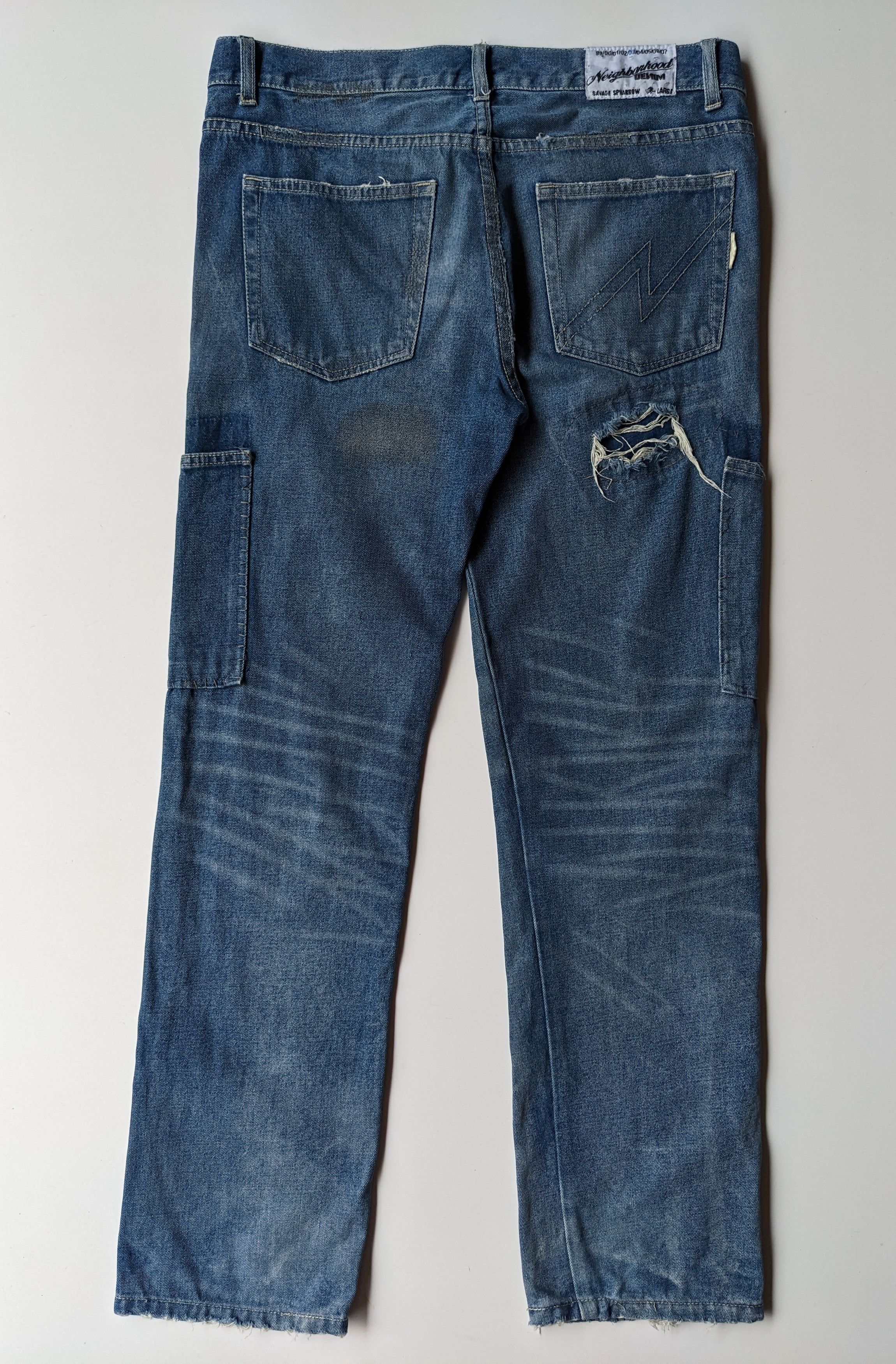Jean × Neighborhood Neighborhood distressed ripped jean Size US 34 / EU 50 - 2 Thumbnail