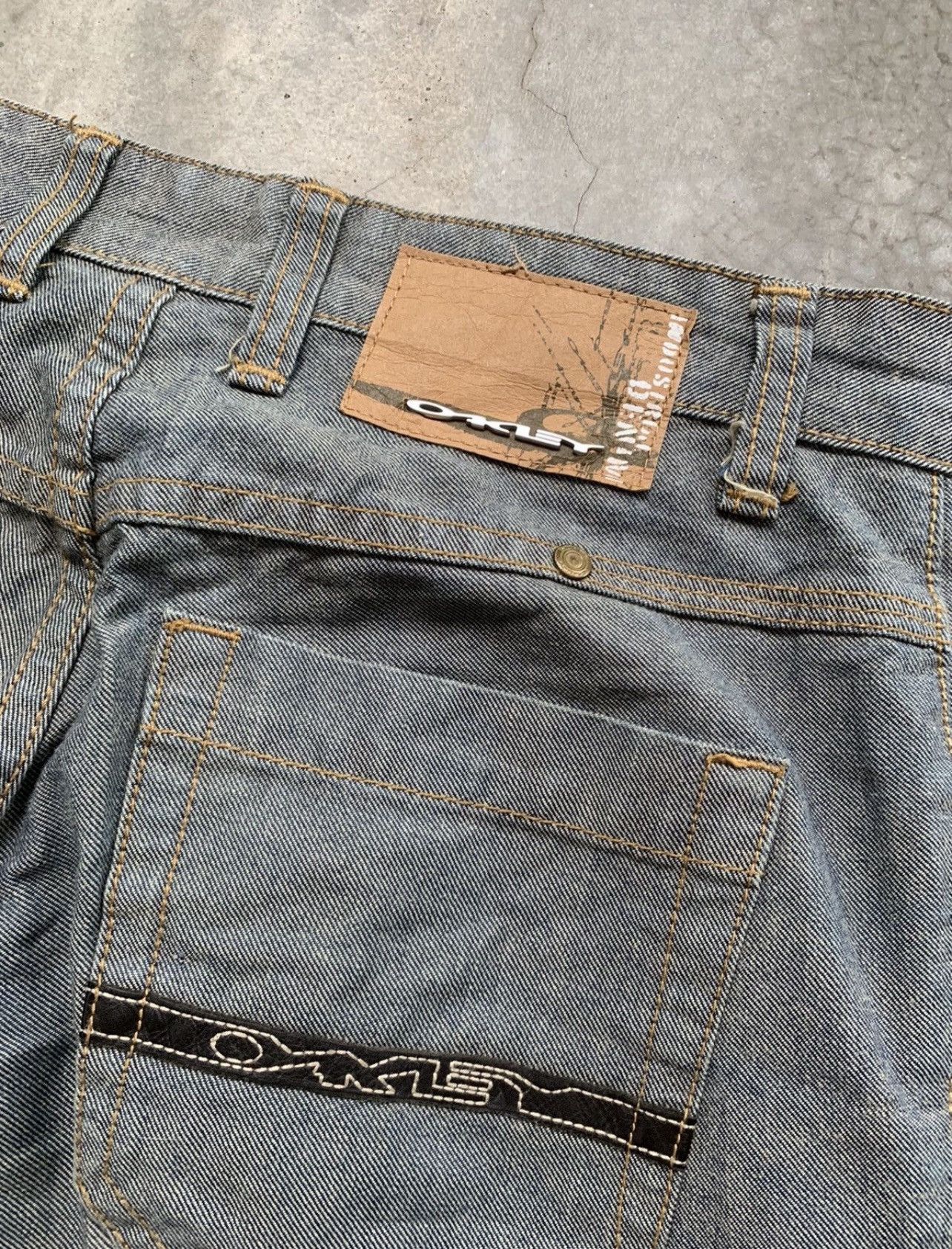 Vintage Y2K Oakley Denim Loose Cut Baggy Pant Size US 28 / EU 44 - 3 Thumbnail
