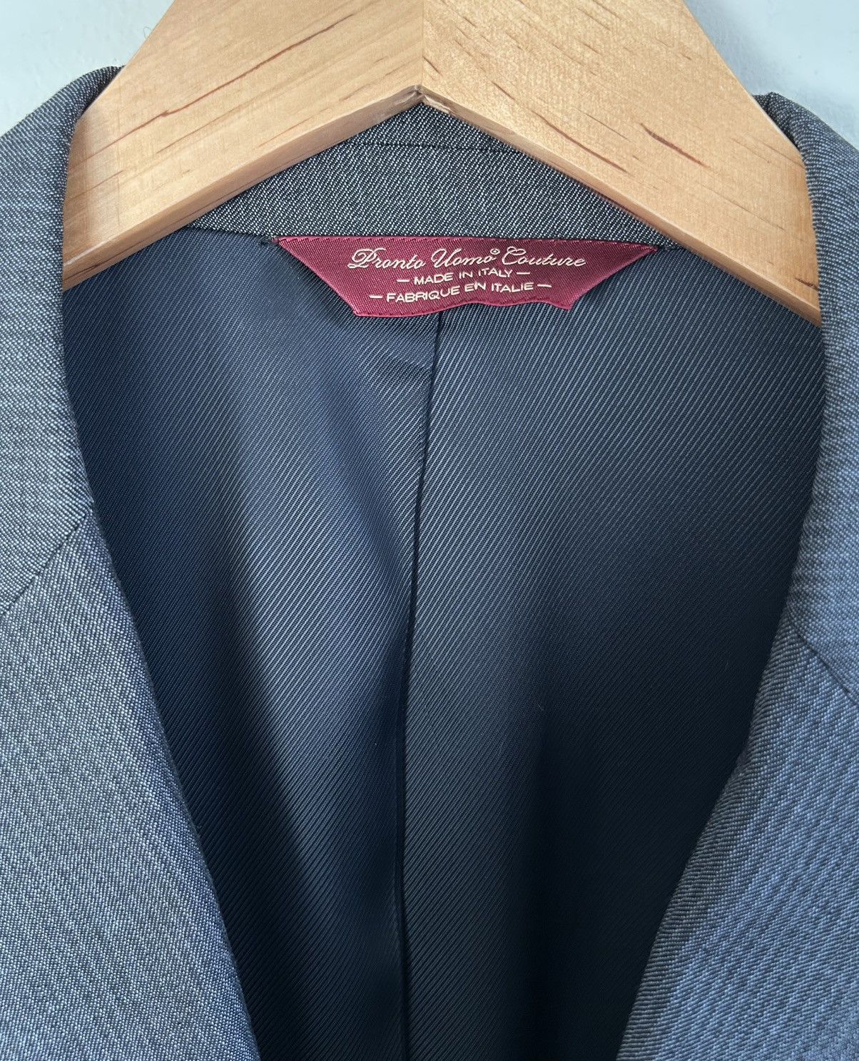 Pronto Uomo Pronto Uomo Couture Tollegno 1900 Wool Blazer Sport Jacket Size 44R - 6 Thumbnail