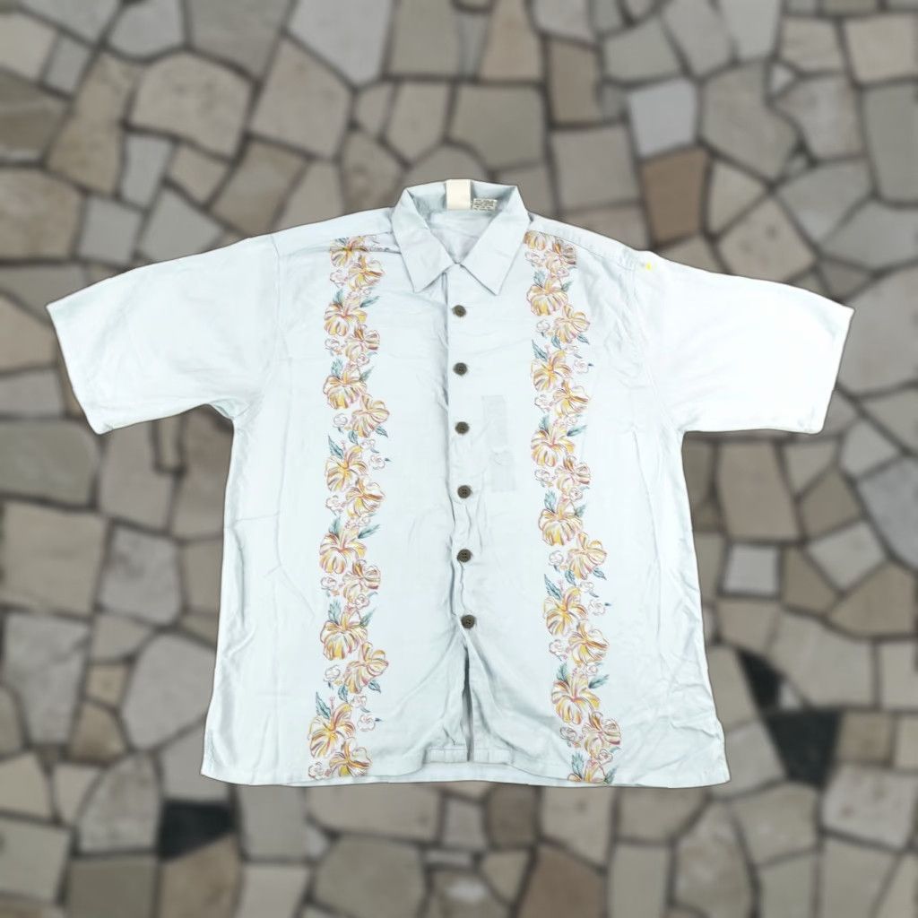 Gotcha VINTAGE Gotcha Shirt Mens M Blue Floral Hawaiian Rayon Button Up Size US M / EU 48-50 / 2 - 1 Thumbnail