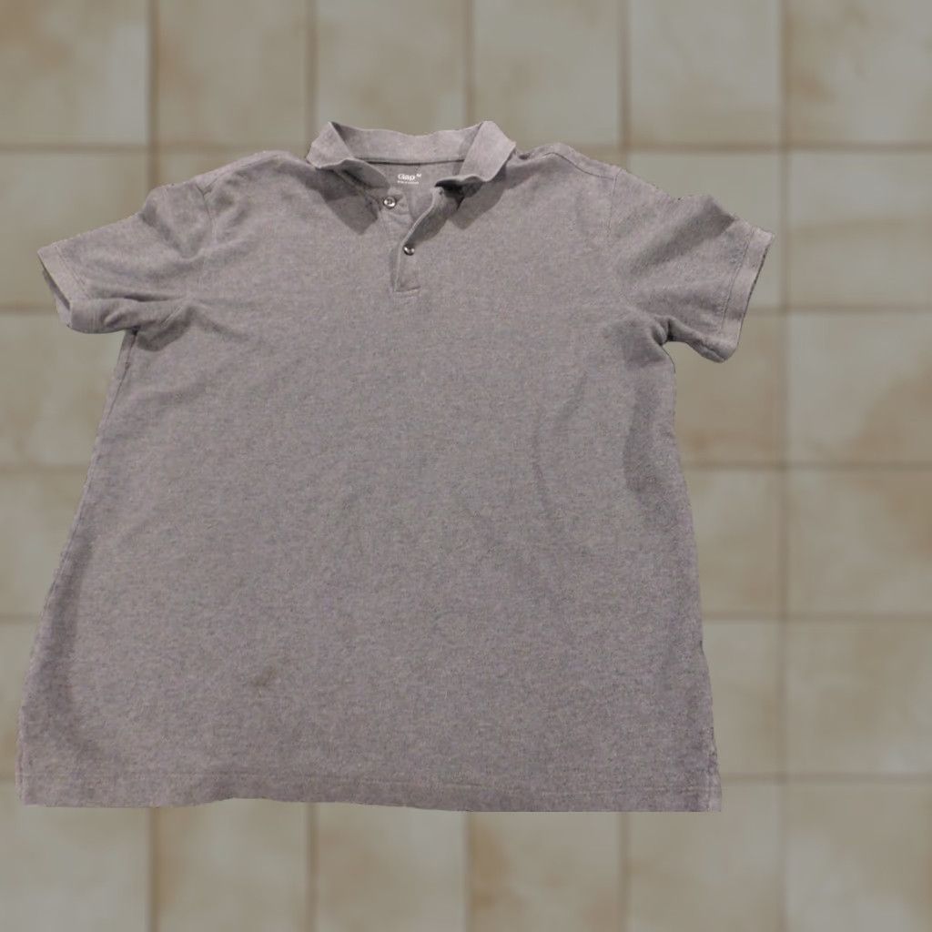 Gap Gap Mens Polo Shirt M Gray Classic Button Casual Knit Short Sleeve Regular Fit Size US M / EU 48-50 / 2 - 1 Thumbnail