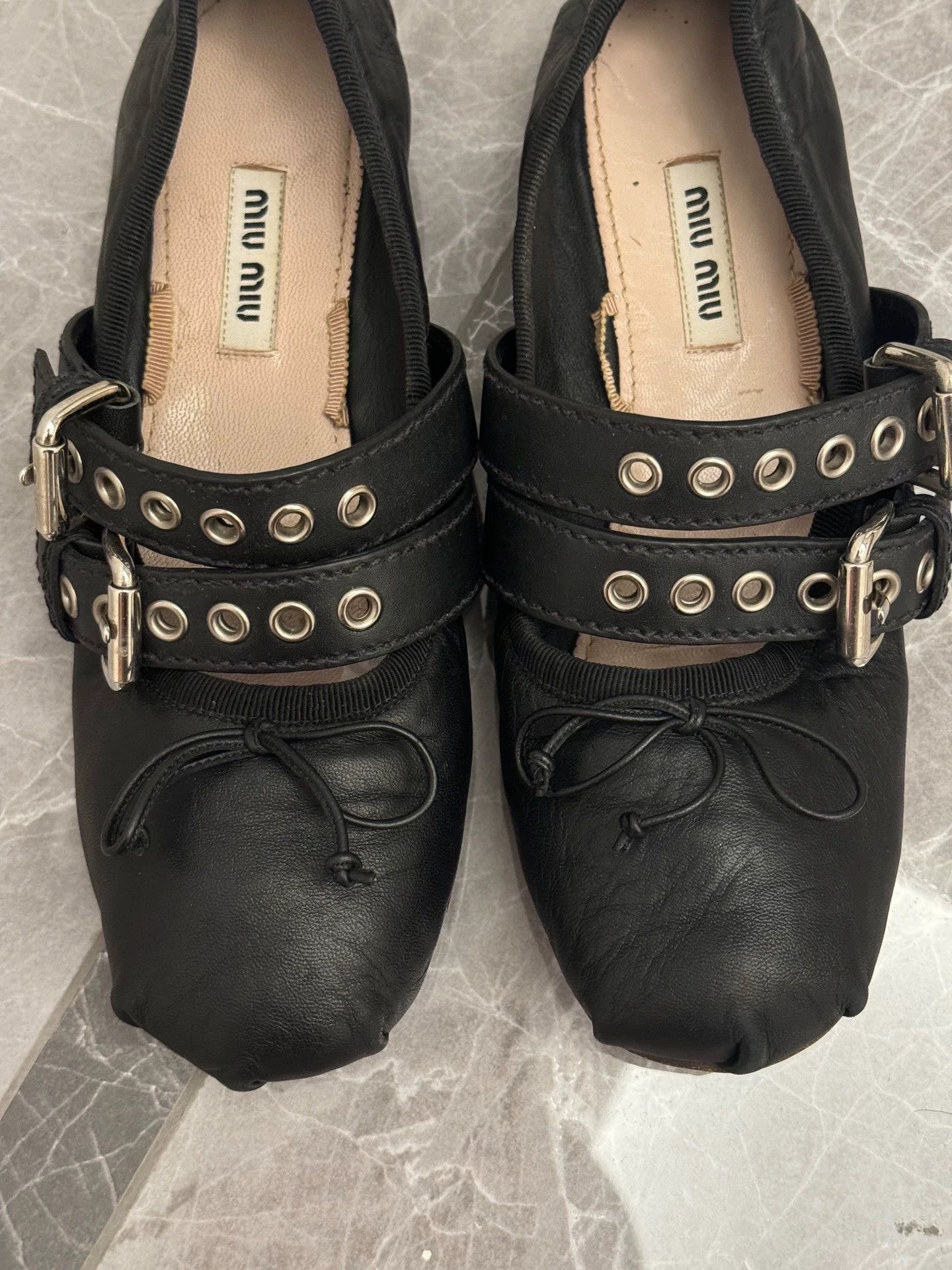Miu Miu MIU MIU black ballet flats 36 Size US 5.5 / IT 35.5 - 5 Thumbnail