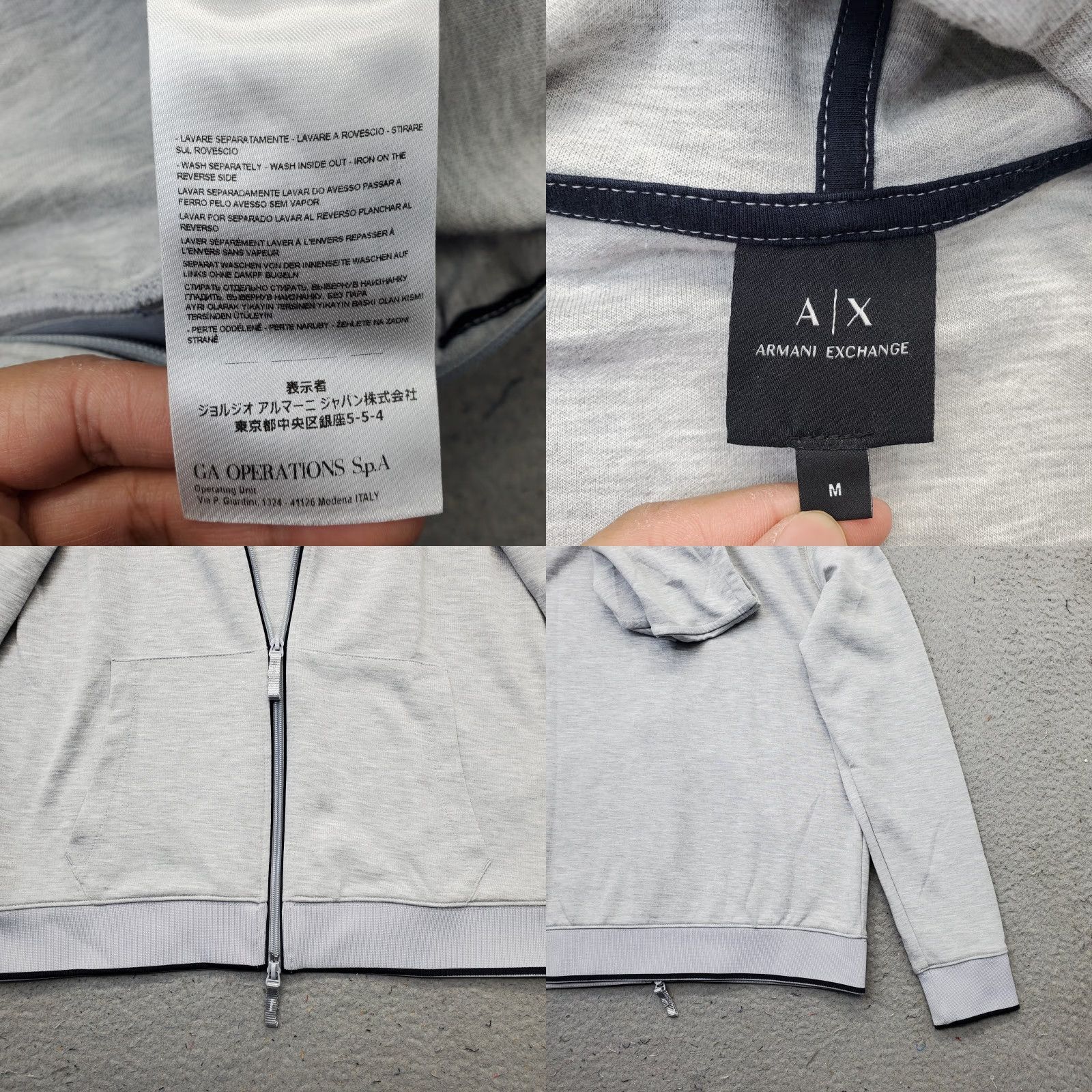 Armani Exchange Armani Exchange Hoodie Mens M Multicolor Long Sleeve Full Zip Hooded Size US M / EU 48-50 / 2 - 8 Thumbnail