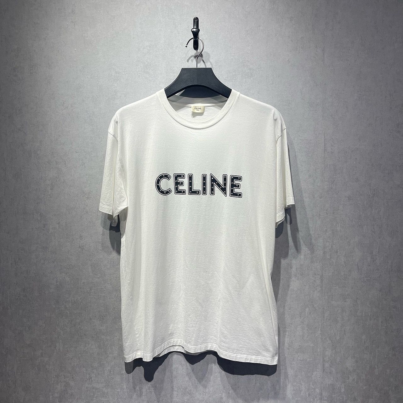 Celine Celine Studded Logo T-Shirt Size M Size US M / EU 48-50 / 2 - 1 Thumbnail