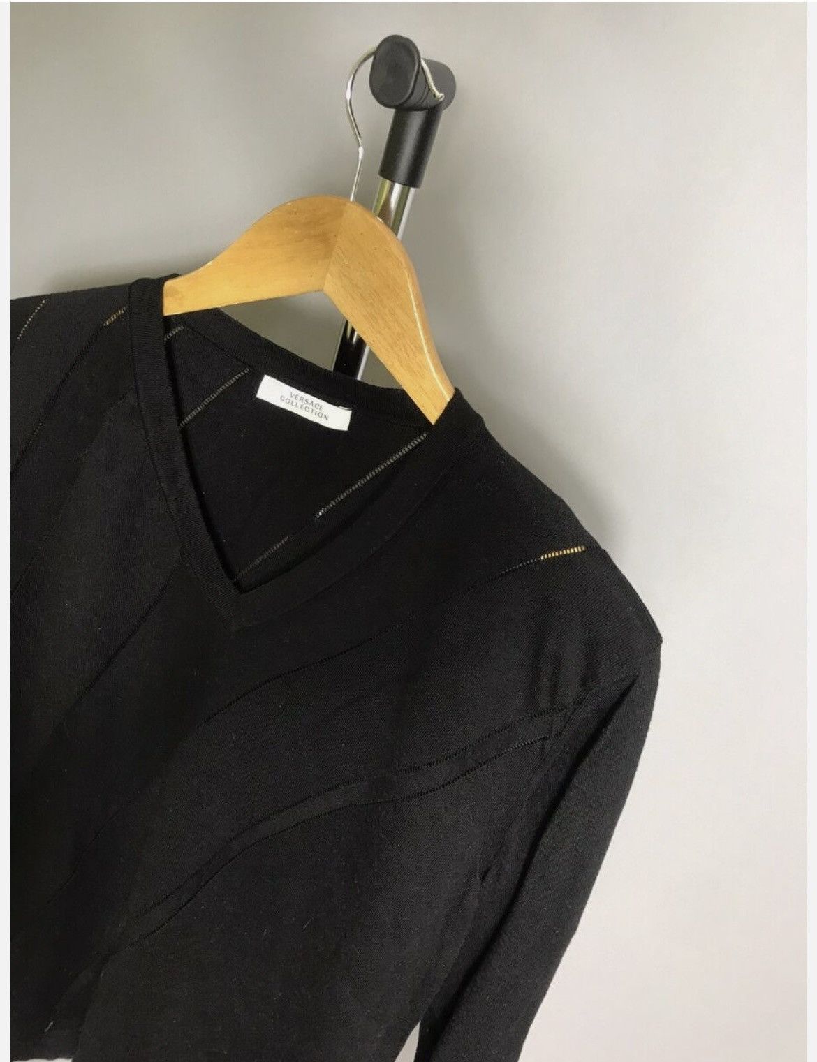 Versace Versace Jumper Black Designer Mens Cotton Sweater Size US L / EU 52-54 / 3 - 4 Thumbnail