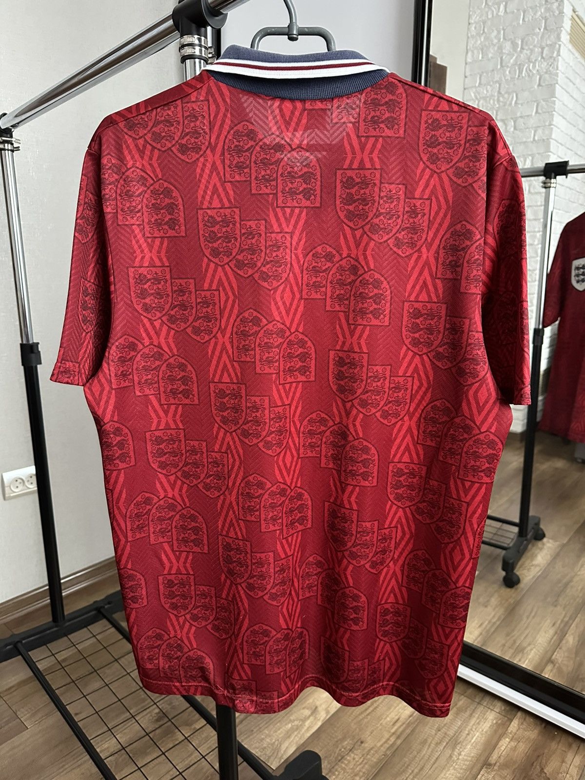 Umbro 1994/1995 Umbro England Vintage Soccer Jersey T-Shirt Size US L / EU 52-54 / 3 - 4 Thumbnail
