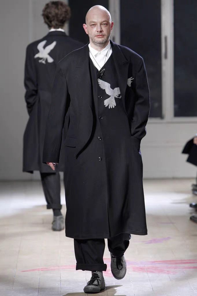 Yohji Yamamoto Yohji Yamamoto White Crow Embroidered Double Layer Coat K4 Size US M / EU 48-50 / 2 - 6 Thumbnail