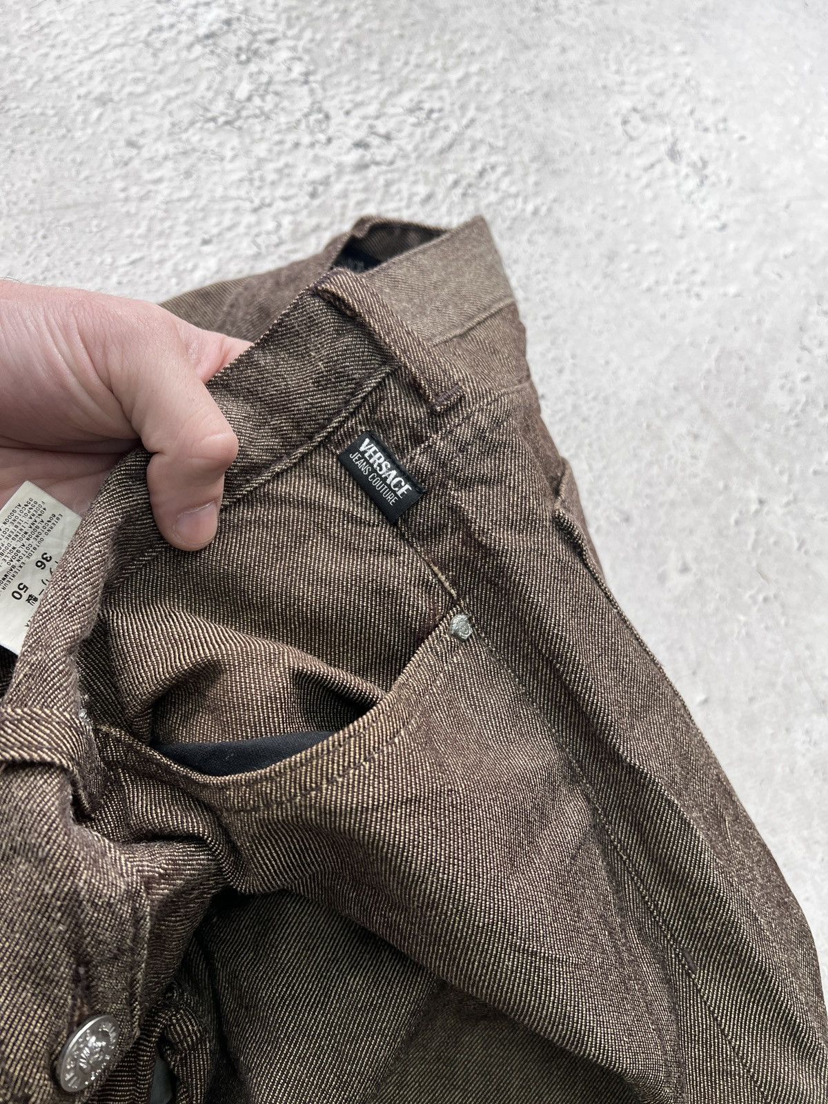 Versace Y2K RARE MEDUSA VERSACE JEANS PANTS WOOL/cotton Size US 34 / EU 50 - 10 Thumbnail