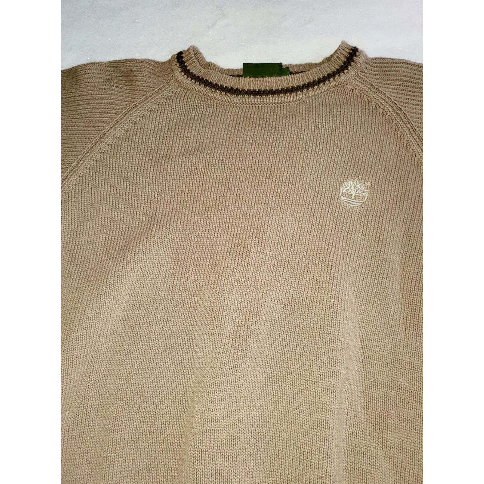Timberland VINTAGE Timberland Weather Gear pullover Mens Cable Knit Sweater Crew Neck L Large Casual Mens Wool Cotton Brown Embroidered Logo 90s? Size US L / EU 52-54 / 3 - 2 Thumbnail