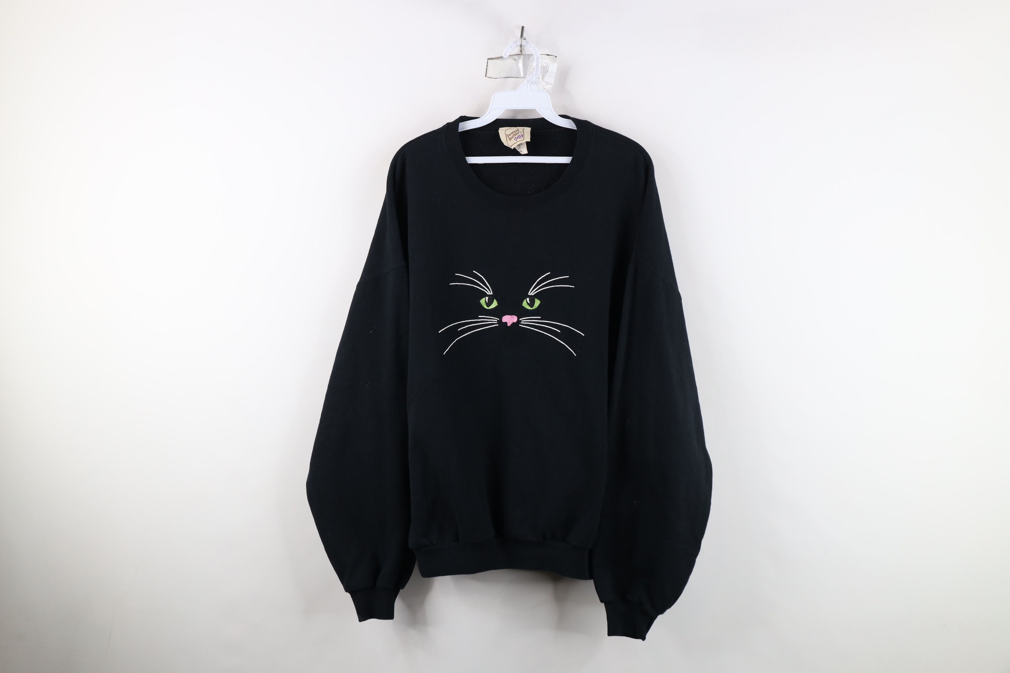Vintage Vintage 90s Streetwear Cat Kitten Cat Lady Sweatshirt USA Size XL / US 12-14 / IT 48-50 - 1 Thumbnail