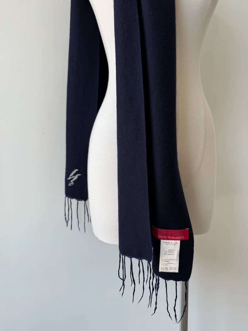 Yohji Yamamoto Yohji Yamamoto Yohji Yamamoto Cashmere Silk Fringe Scarf Size ONE SIZE - 5 Thumbnail